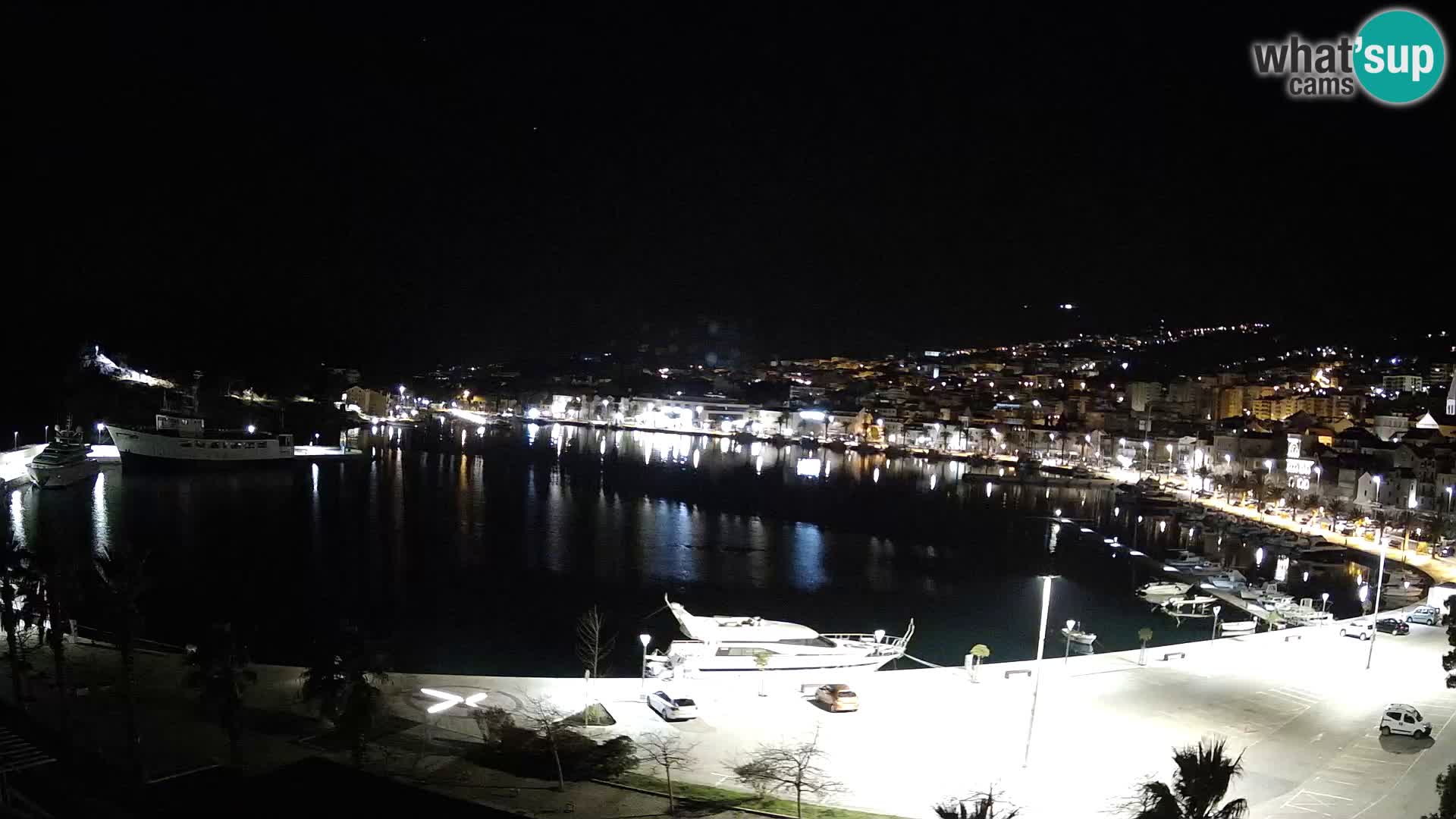 Webcam Makarska promenade de bord de mer