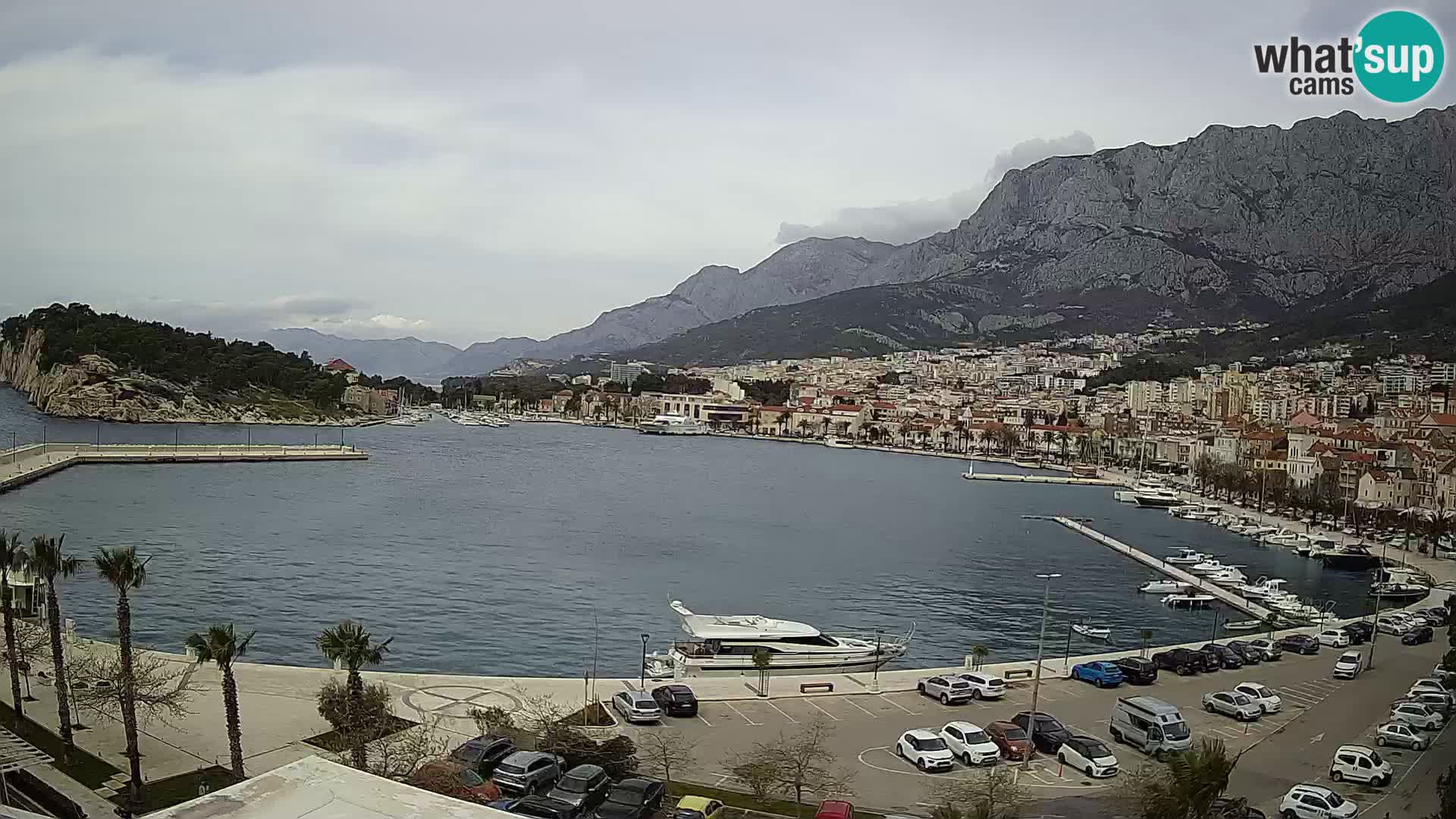 Webcam Makarska promenade de bord de mer