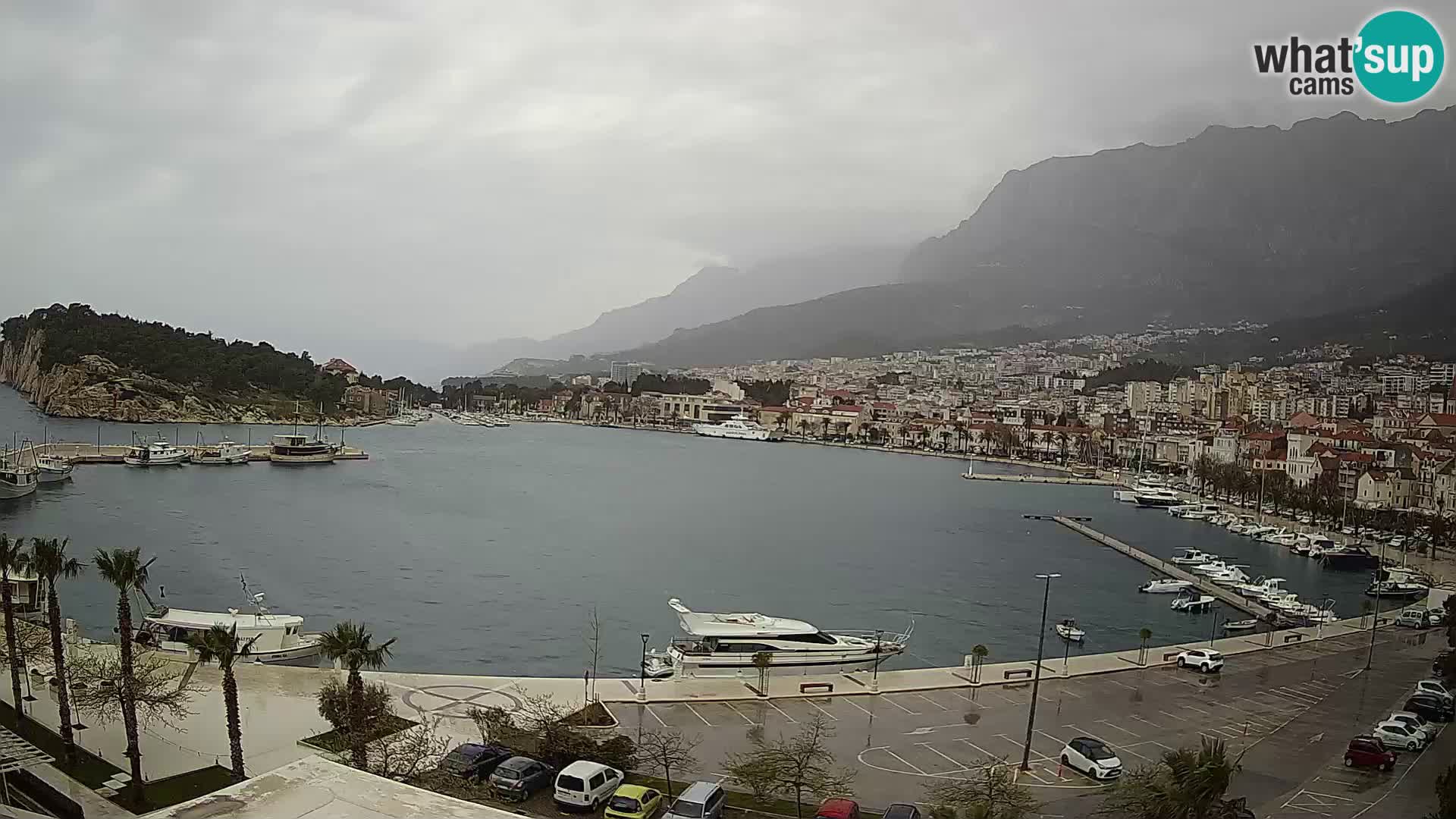 Webcam Makarska promenade de bord de mer