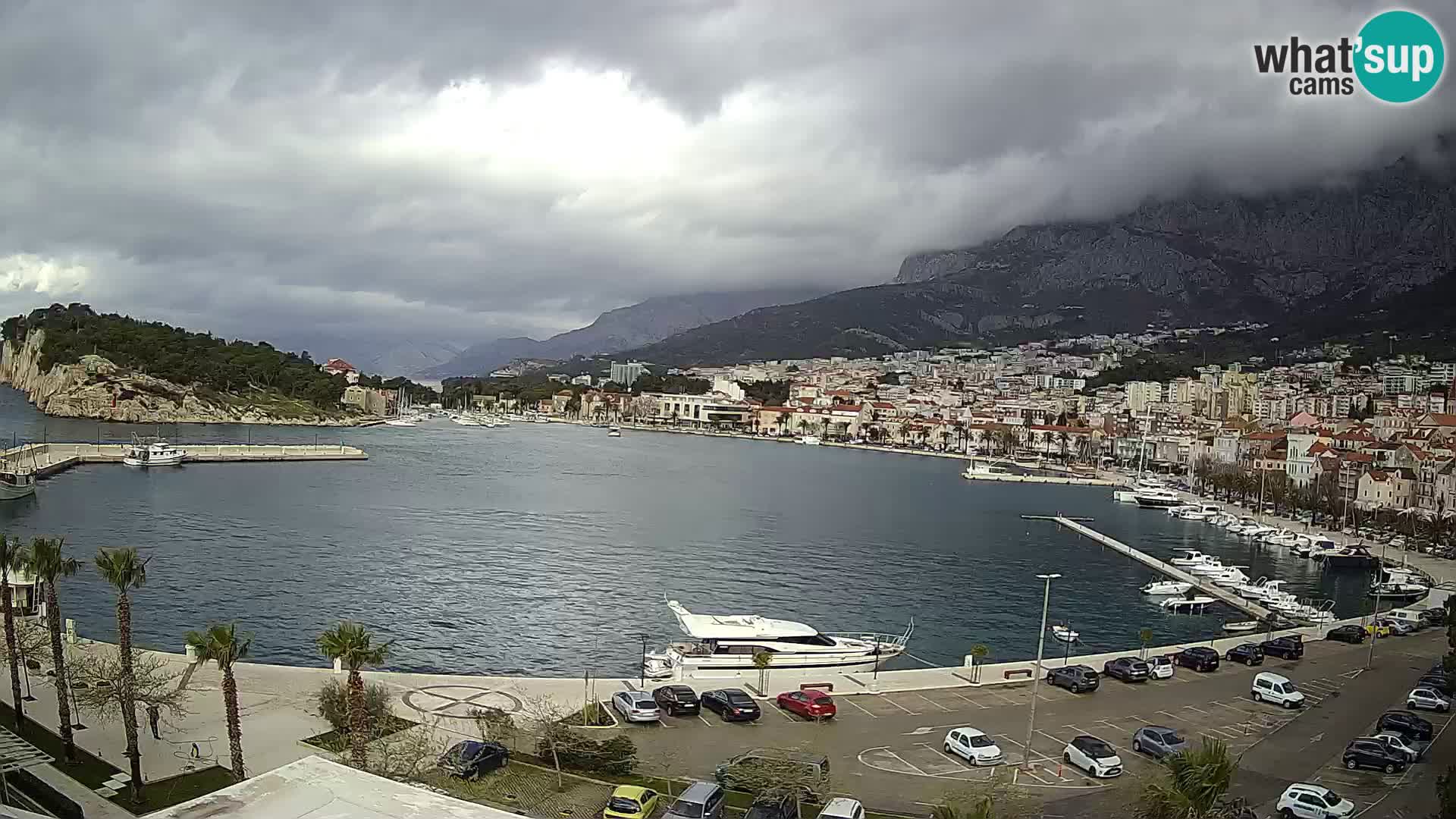 Webcam Makarska promenade de bord de mer