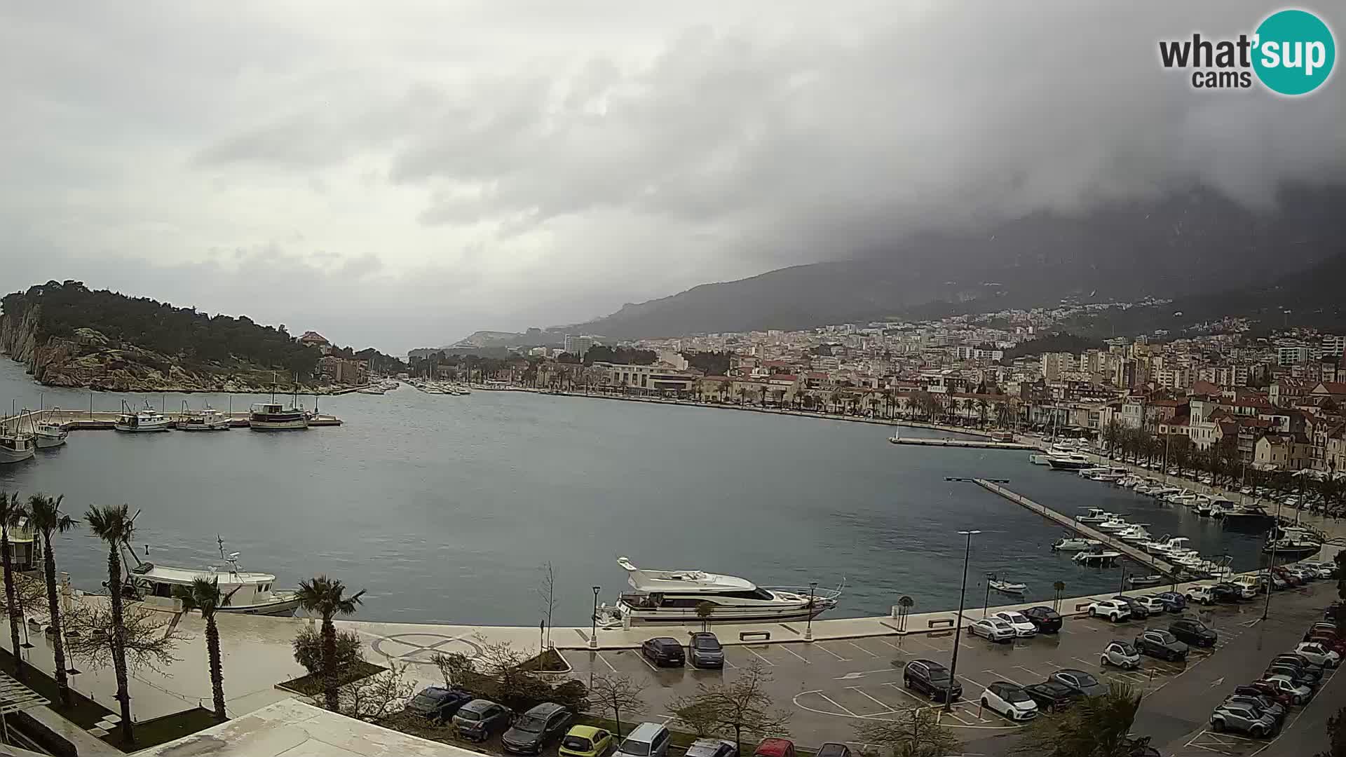 Webcam Makarska promenade de bord de mer