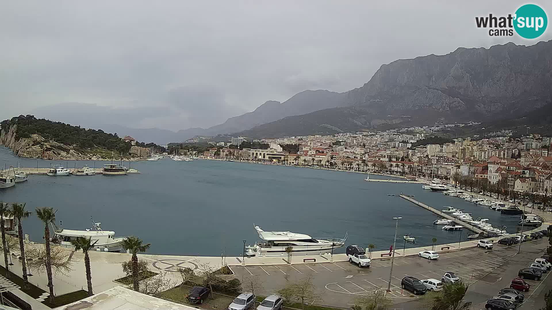 Webcam Makarska promenade de bord de mer