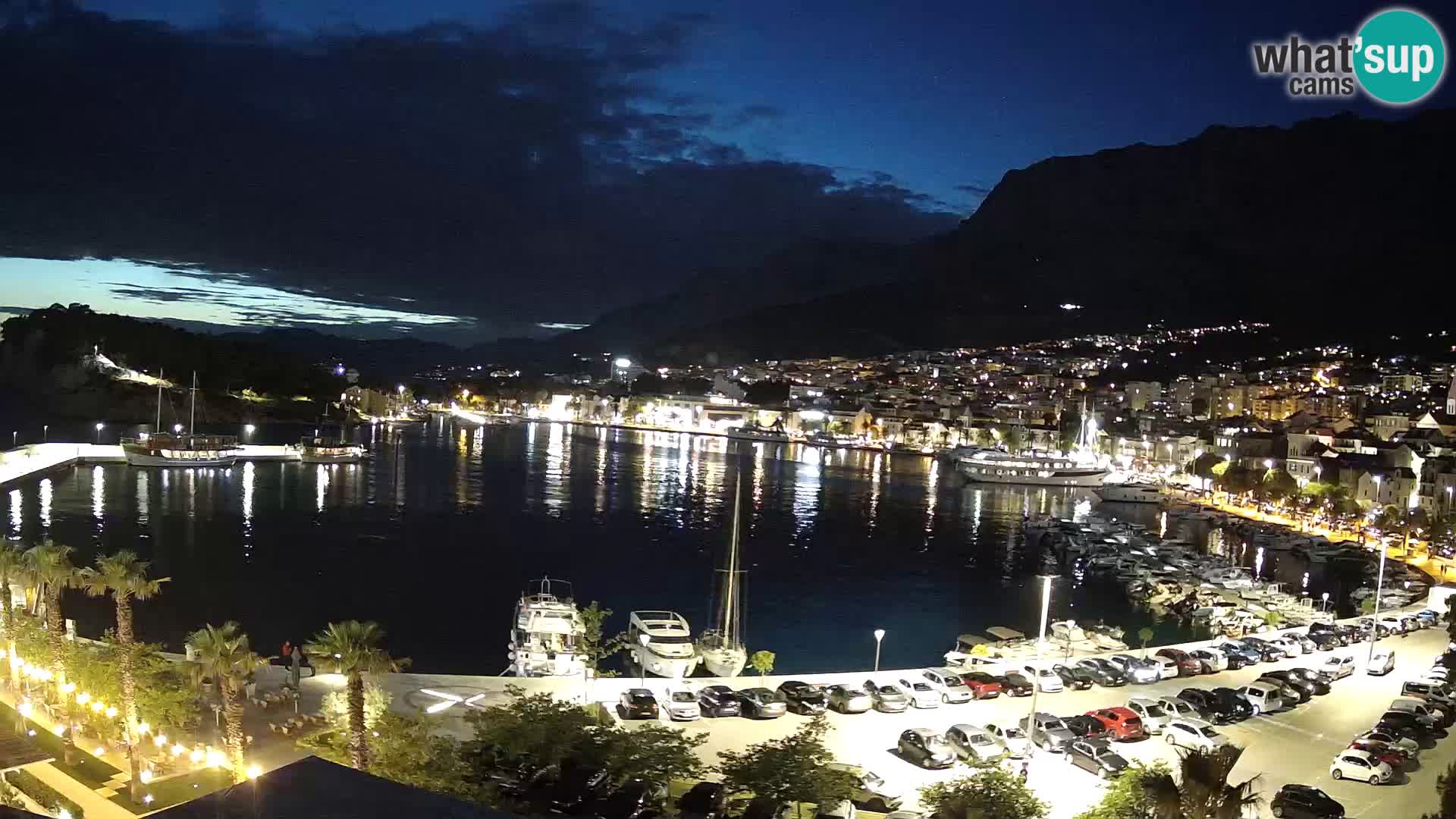 Webcam Makarska promenade de bord de mer