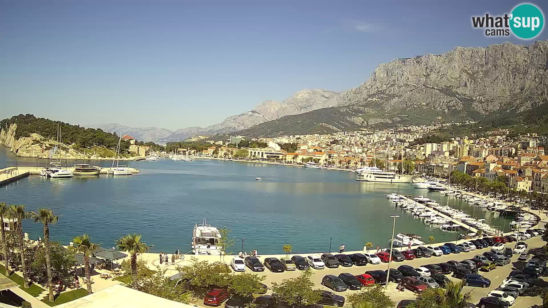 Webcam Makarska promenade de bord de mer