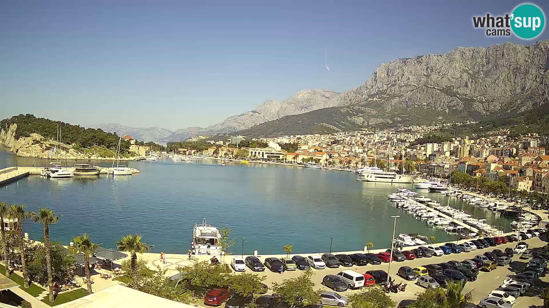 Webcam Makarska promenade de bord de mer