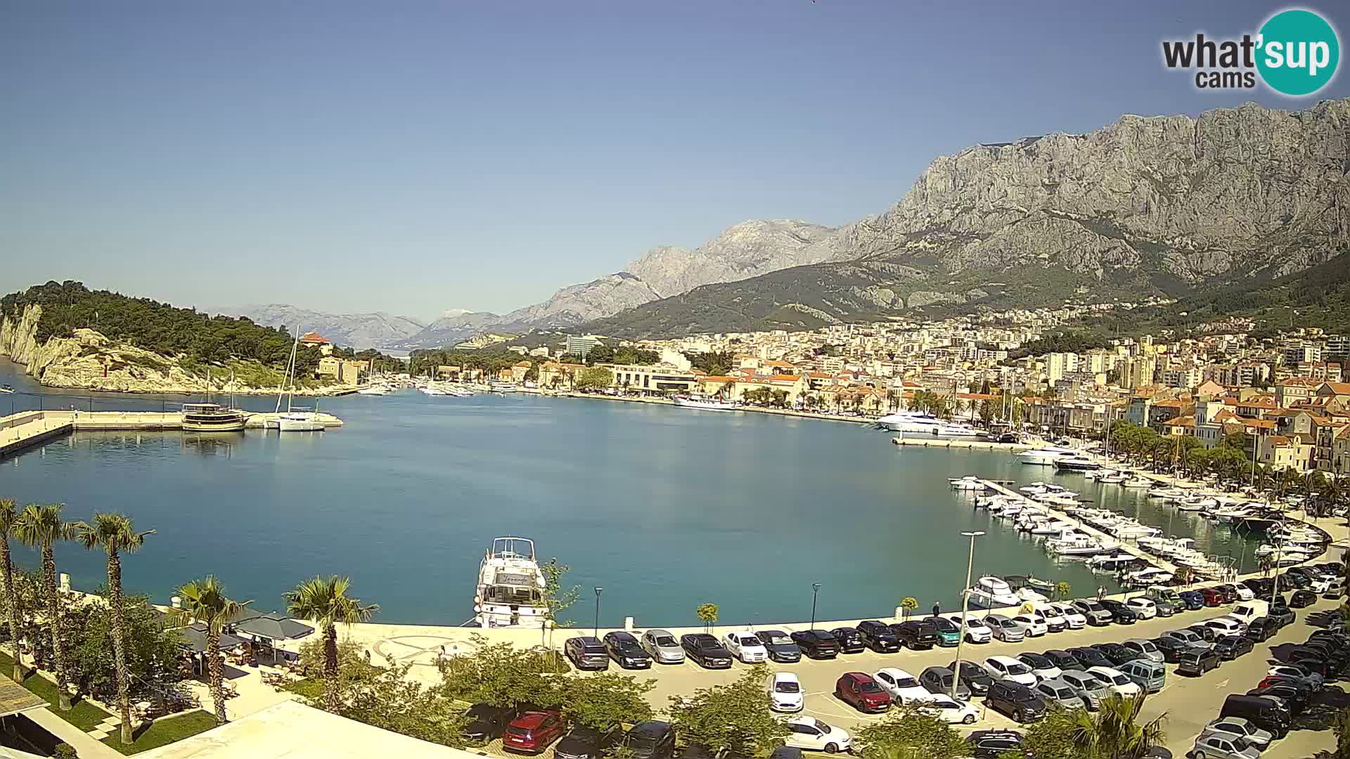 Webcam Makarska promenade de bord de mer