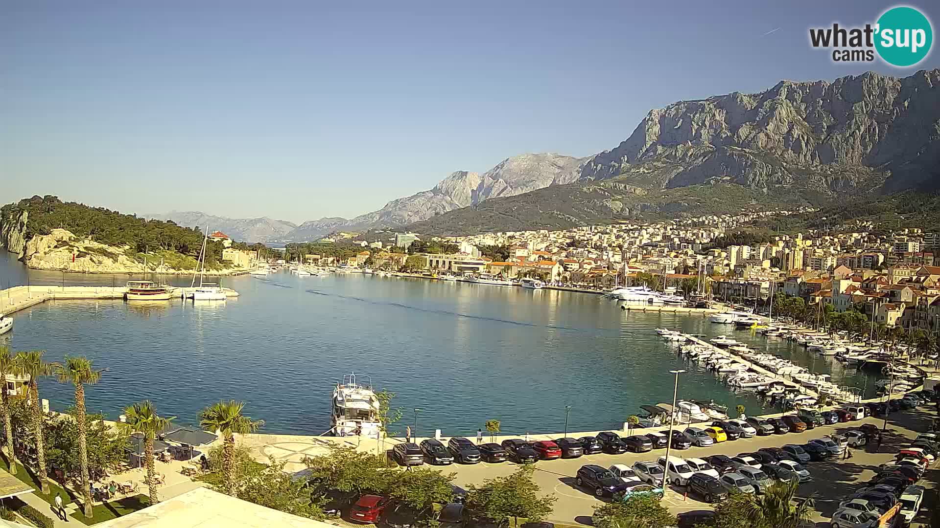 Webcam Makarska promenade de bord de mer