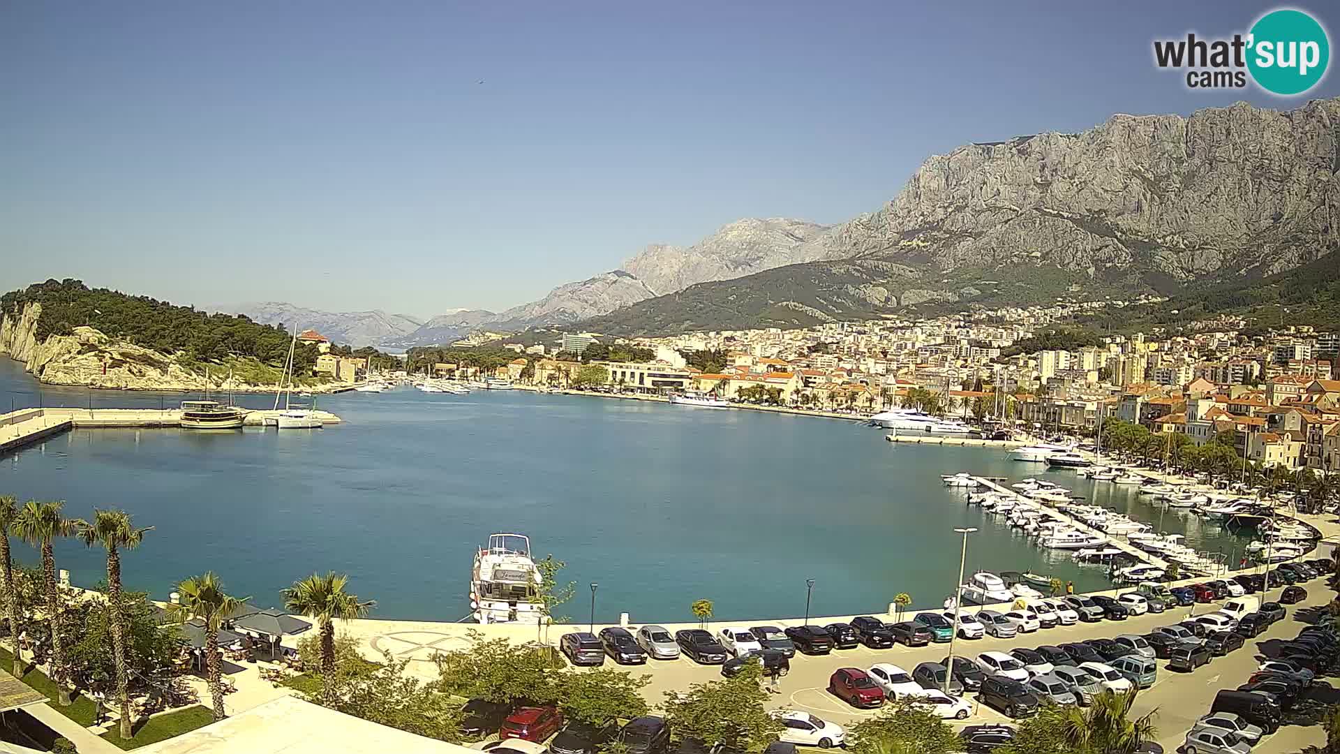 Webcam Makarska promenade de bord de mer