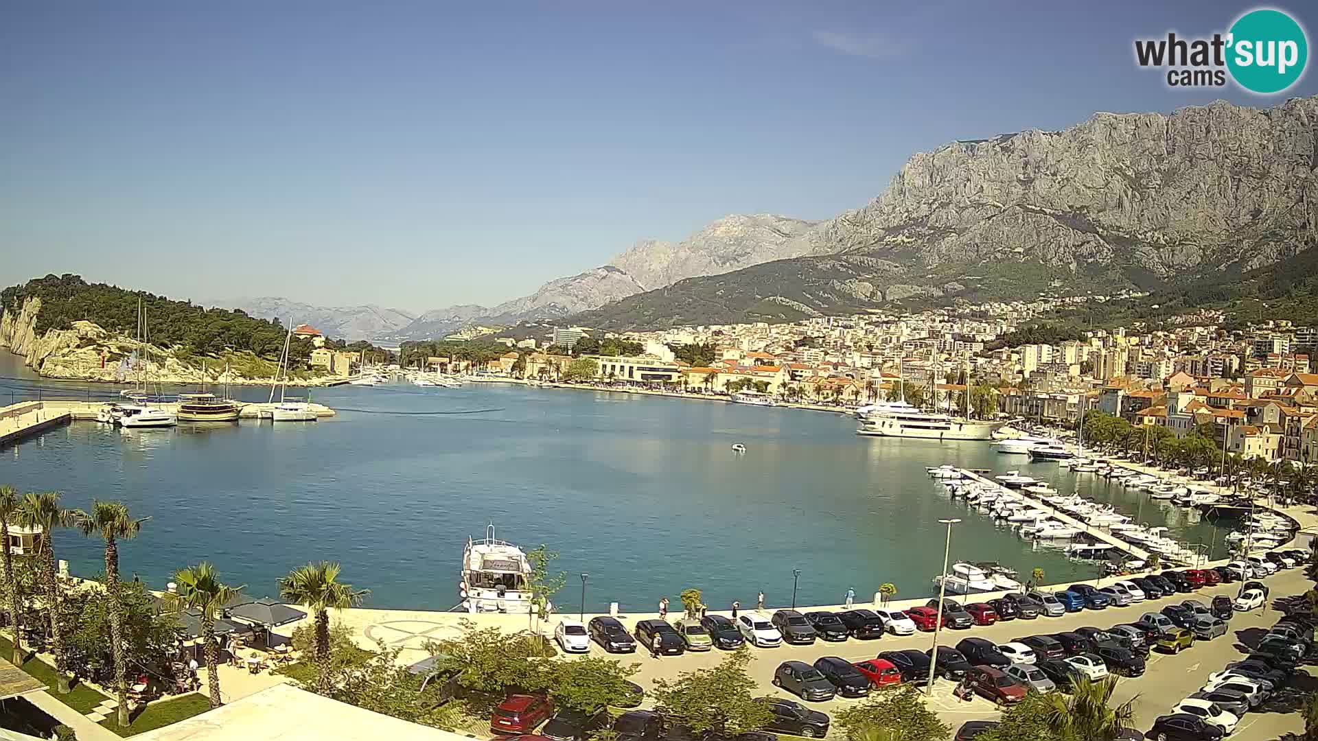 Webcam Makarska promenade de bord de mer