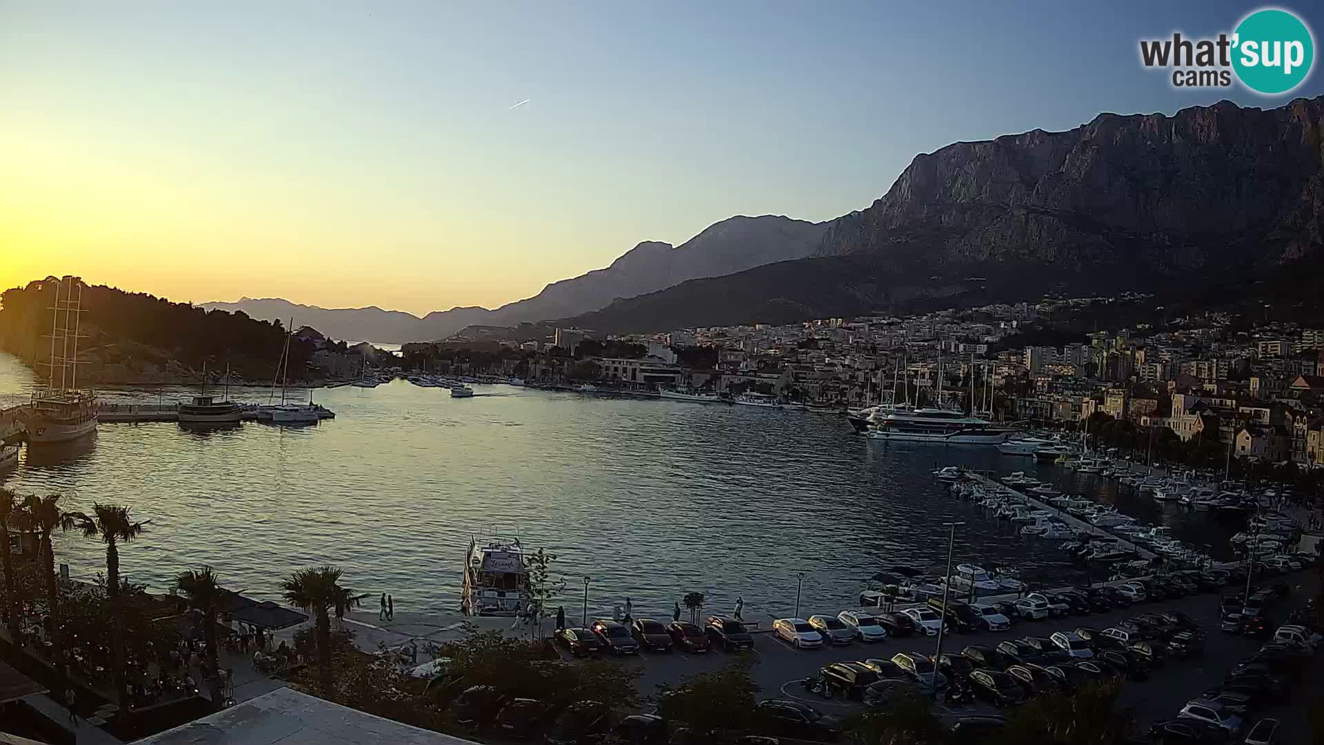 Webcam Makarska promenade de bord de mer
