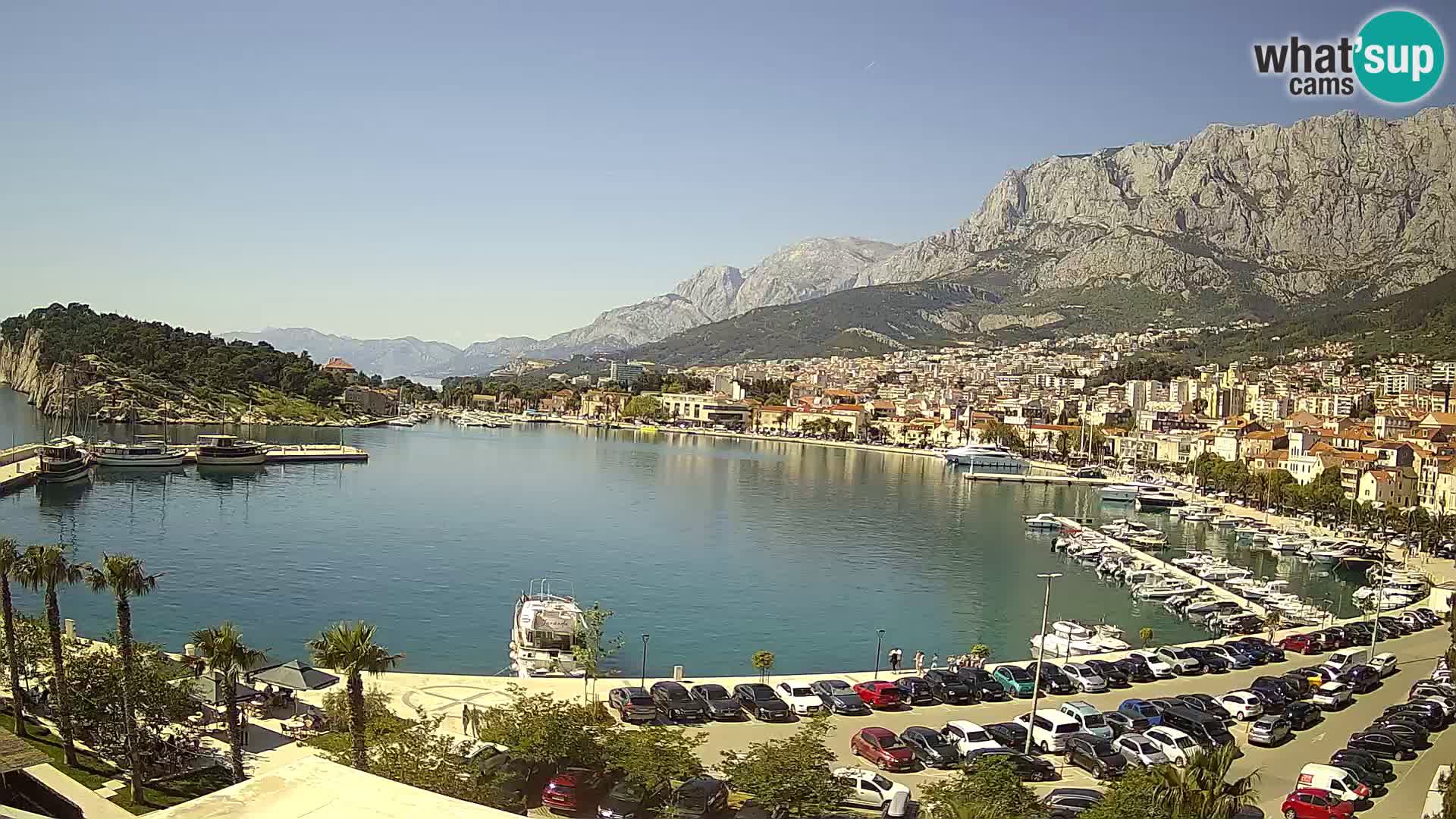 Webcam Makarska promenade de bord de mer