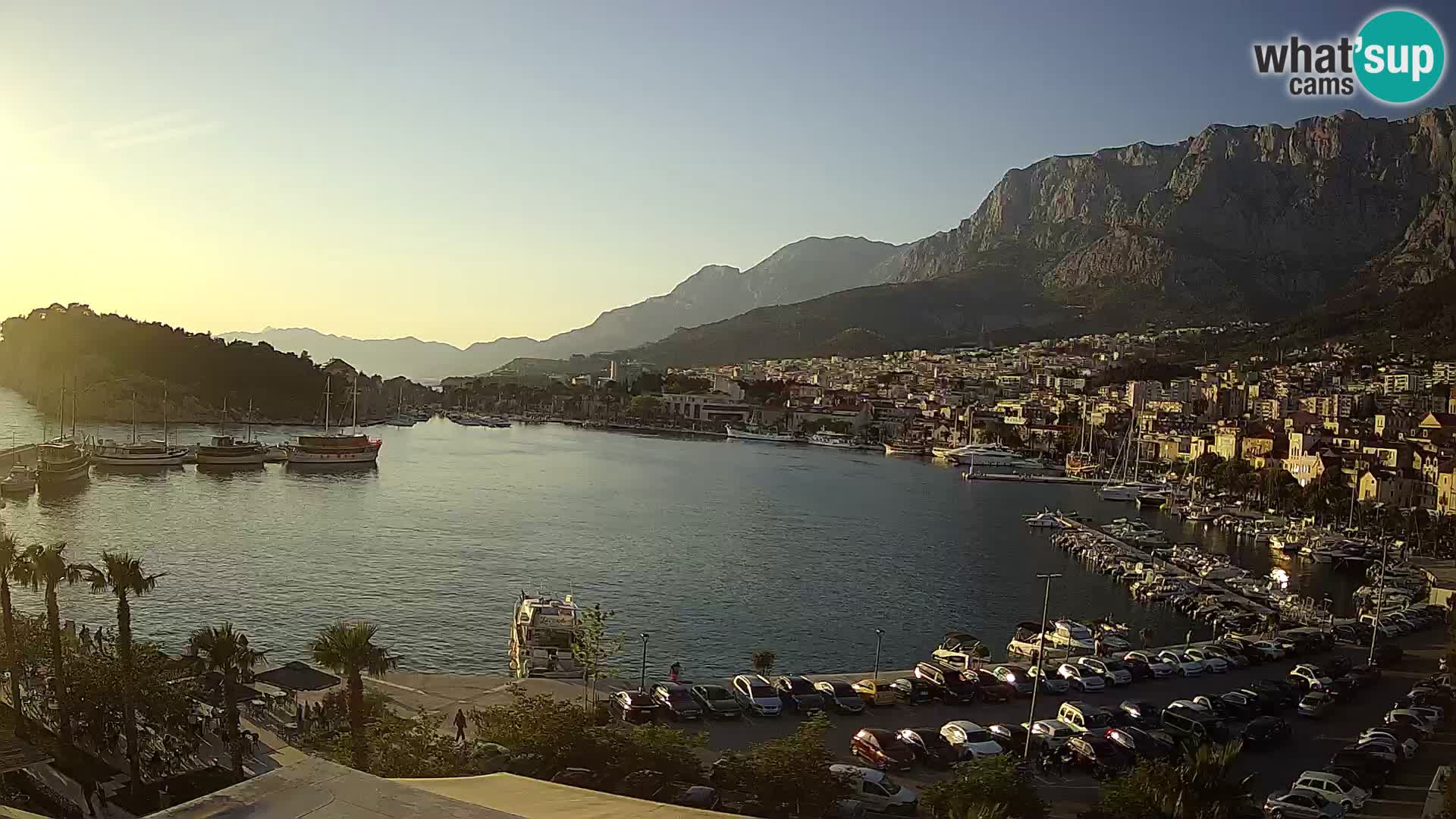 Webcam Makarska promenade de bord de mer