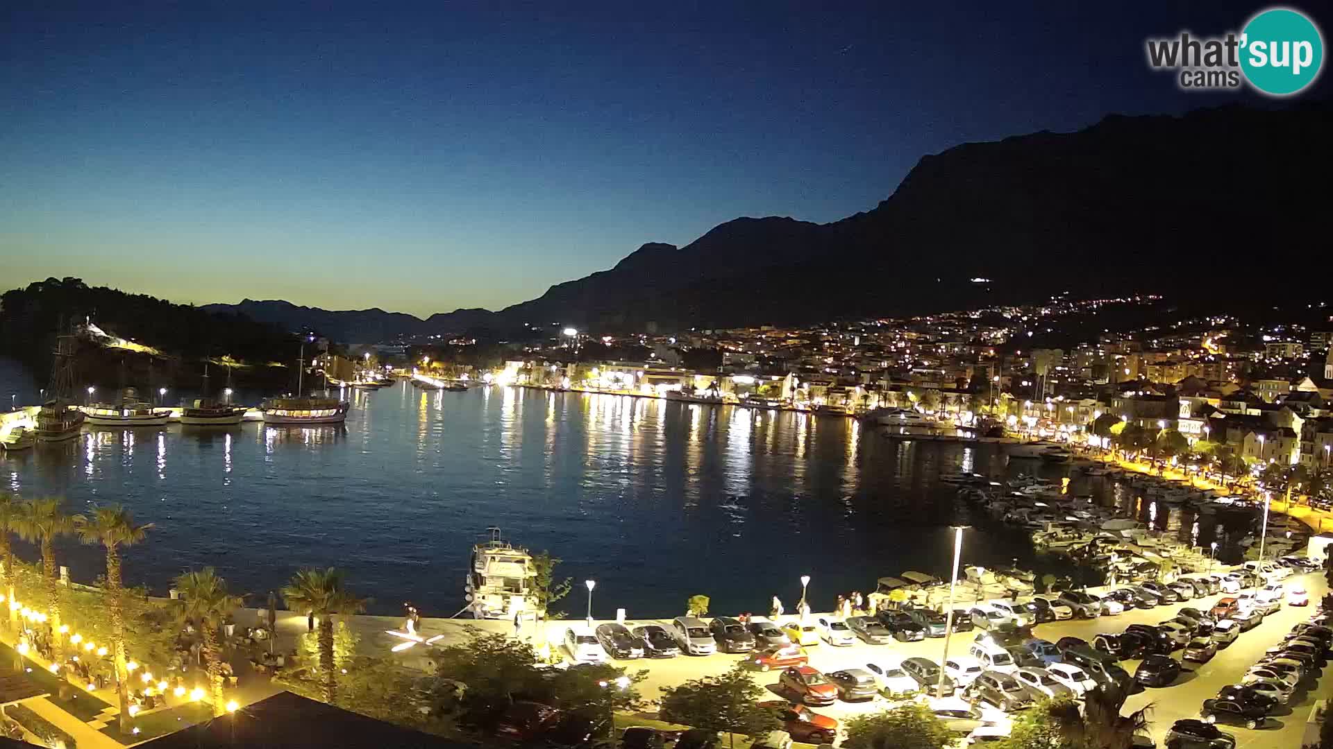 Webcam Makarska promenade de bord de mer