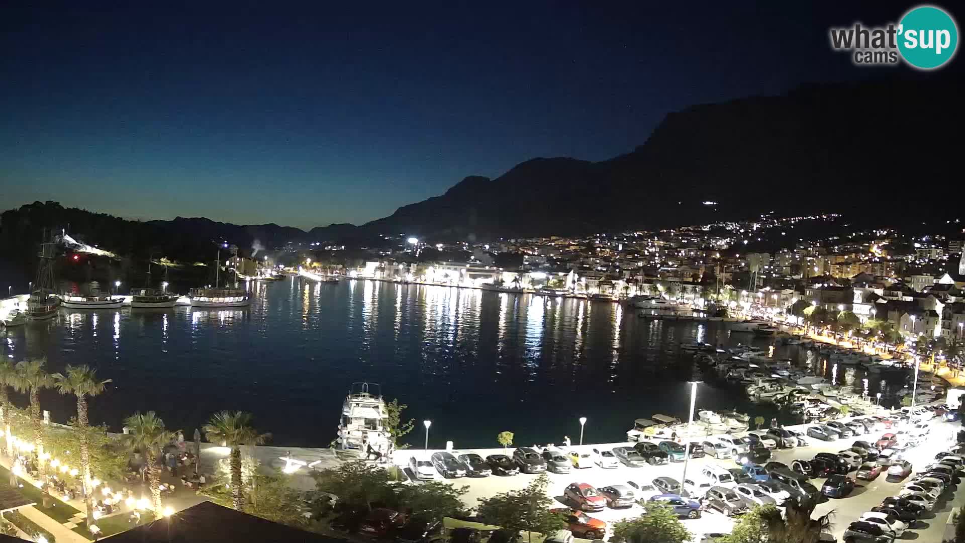 Webcam Makarska promenade de bord de mer