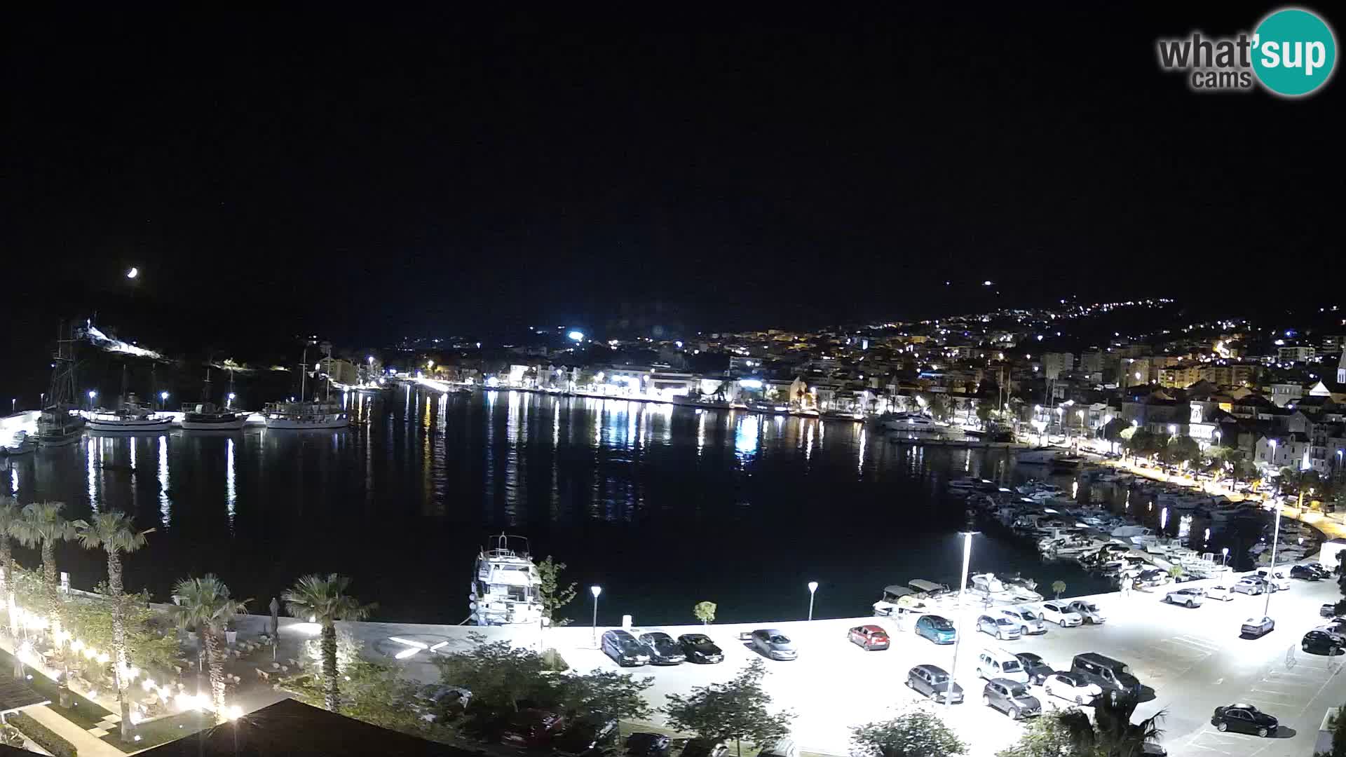 Webcam Makarska promenade de bord de mer