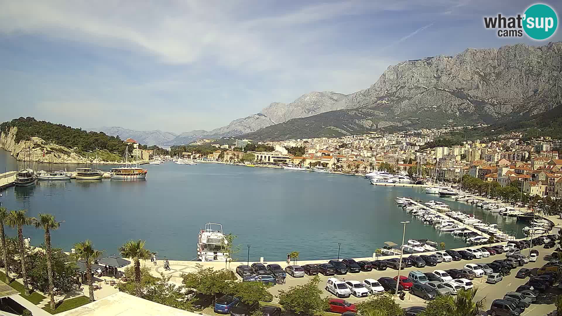 Webcam Makarska promenade de bord de mer