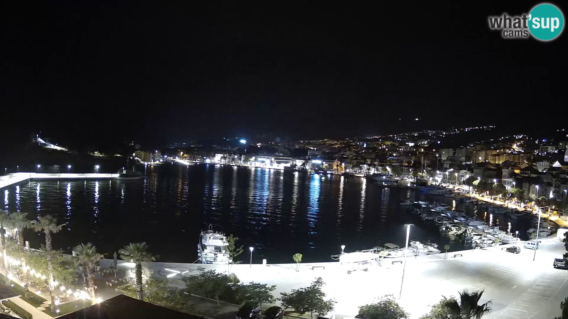Webcam Makarska promenade de bord de mer