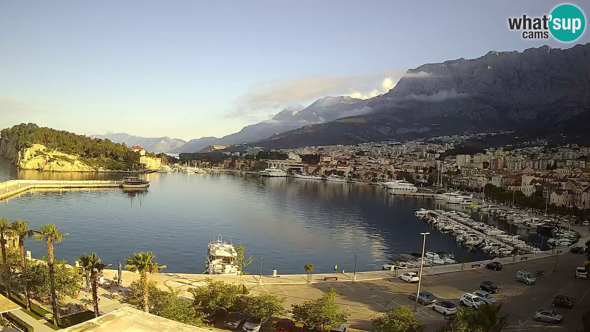 Webcam Makarska promenade de bord de mer