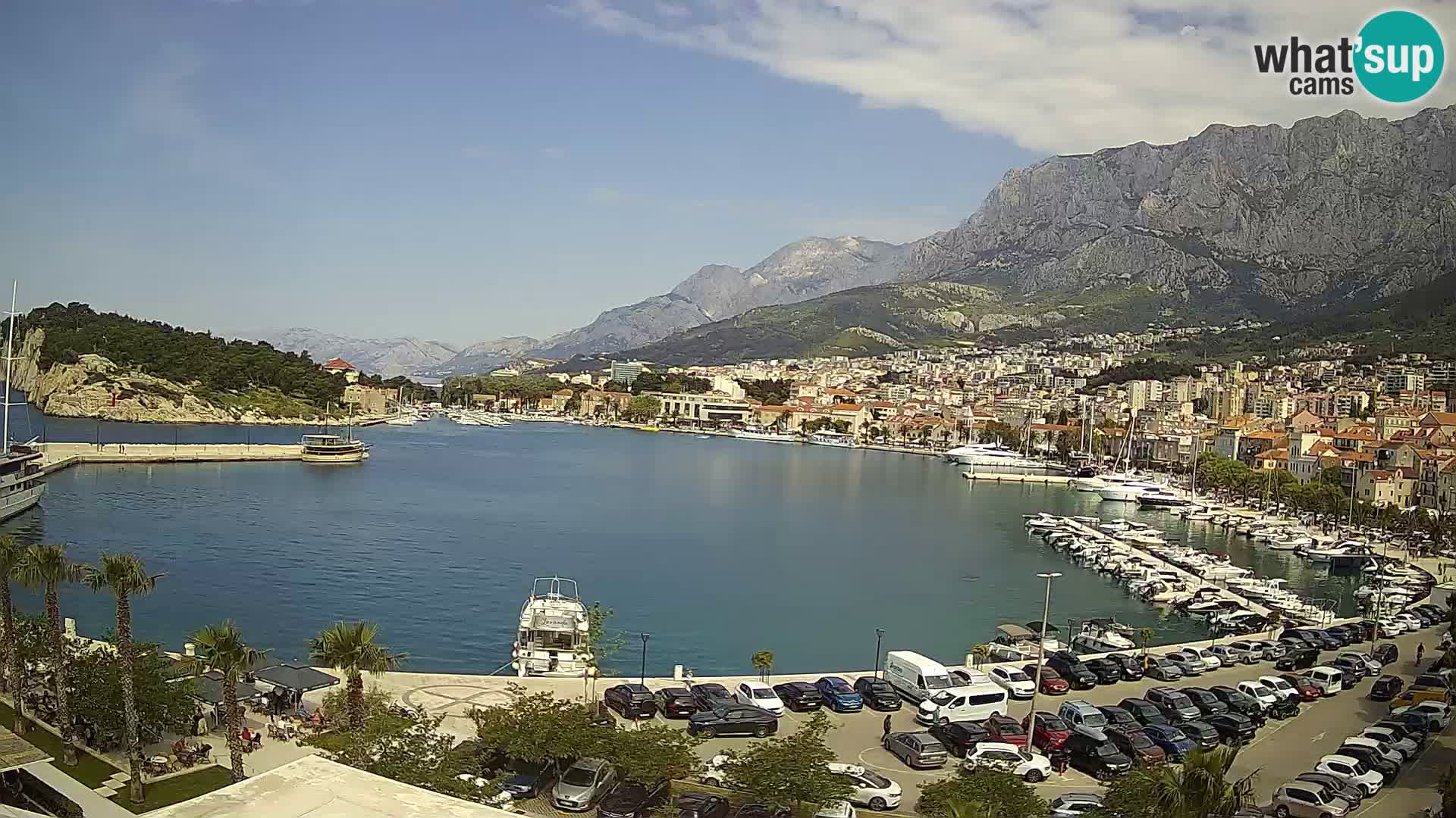 Webcam Makarska promenade de bord de mer