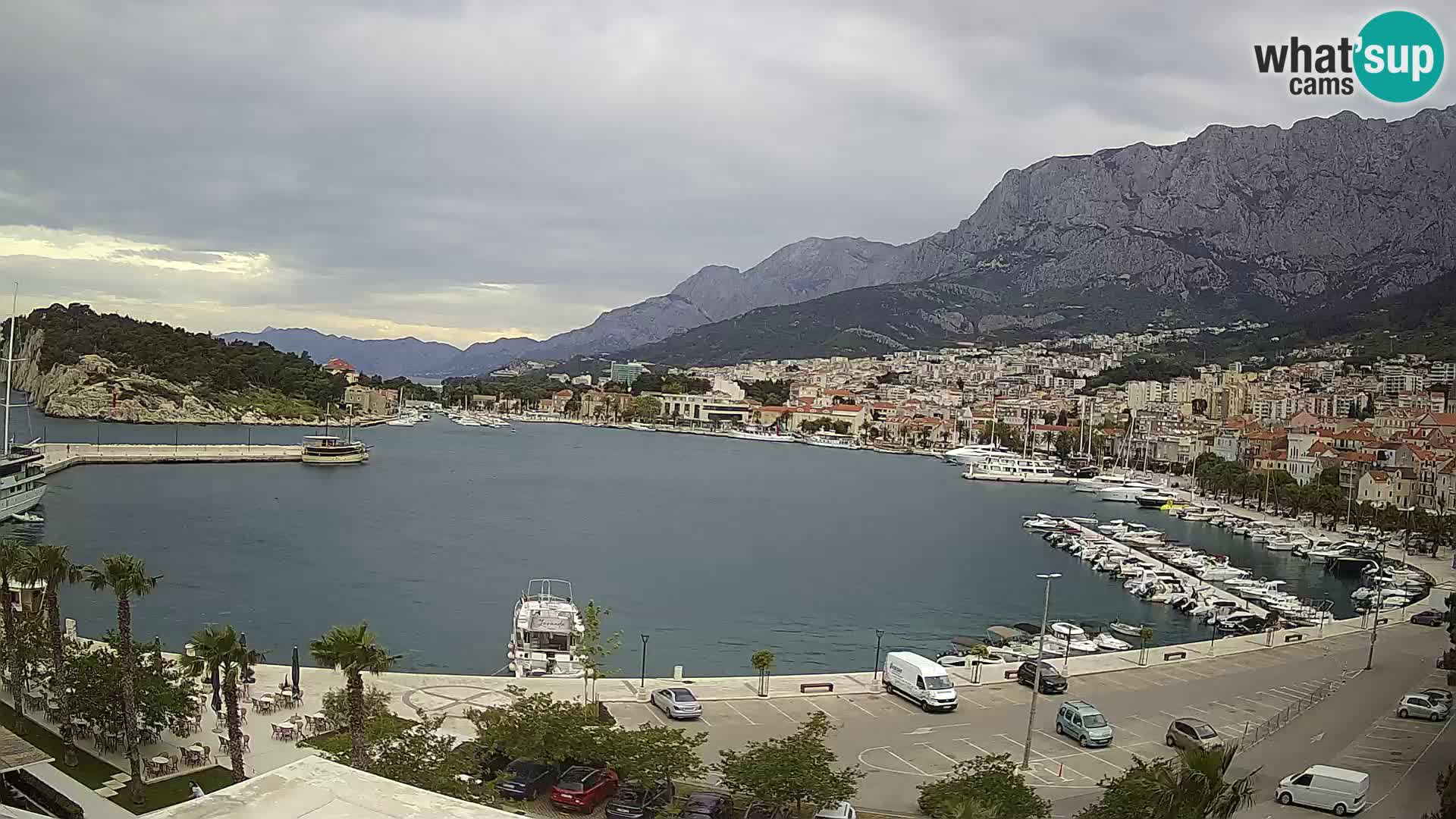 Webcam Makarska promenade de bord de mer