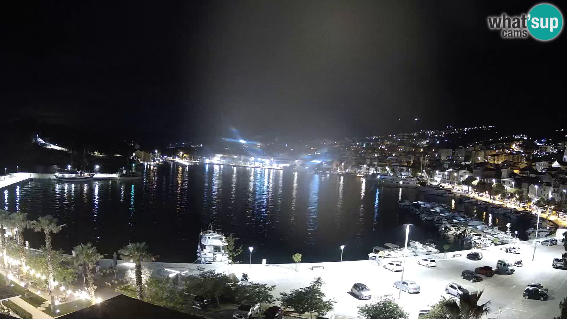 Webcam Makarska promenade de bord de mer