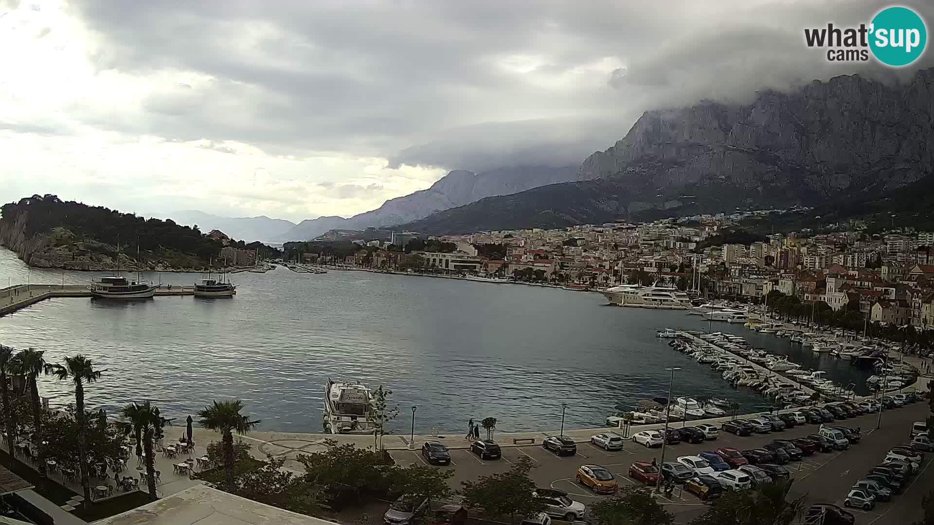 Webcam Makarska promenade de bord de mer