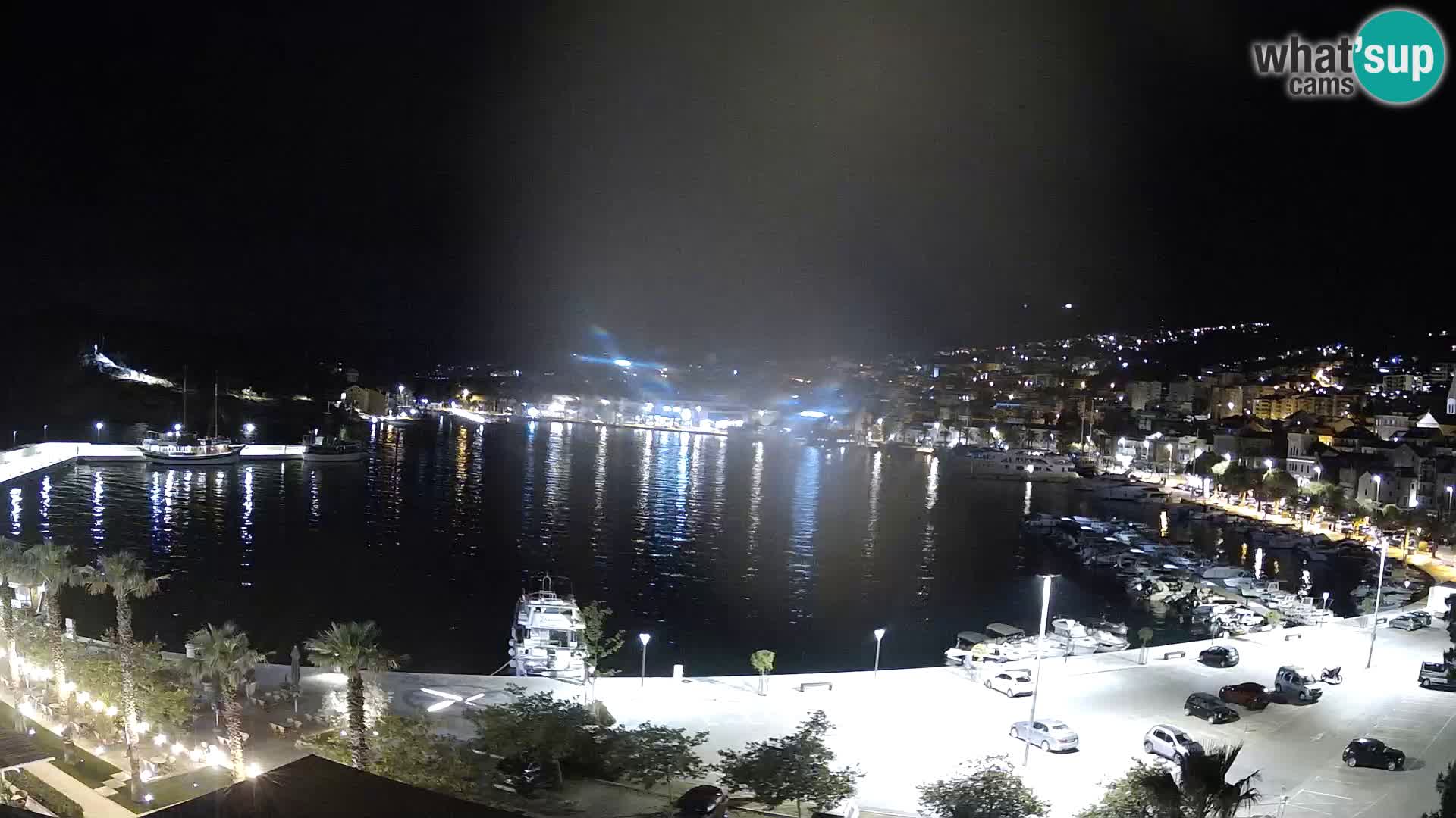 Webcam Makarska promenade de bord de mer
