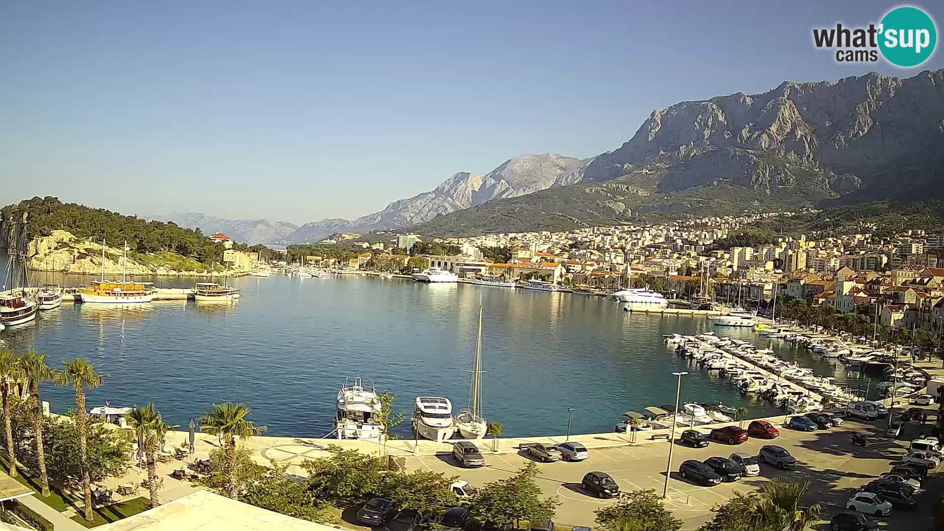 Webcam Makarska ‘s seaside promenade