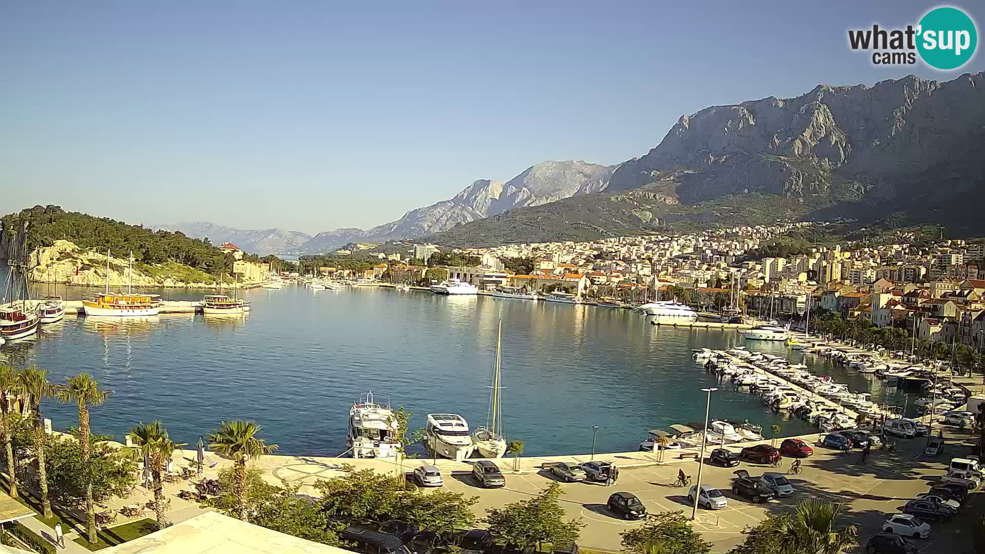 Webcam Makarska promenade de bord de mer