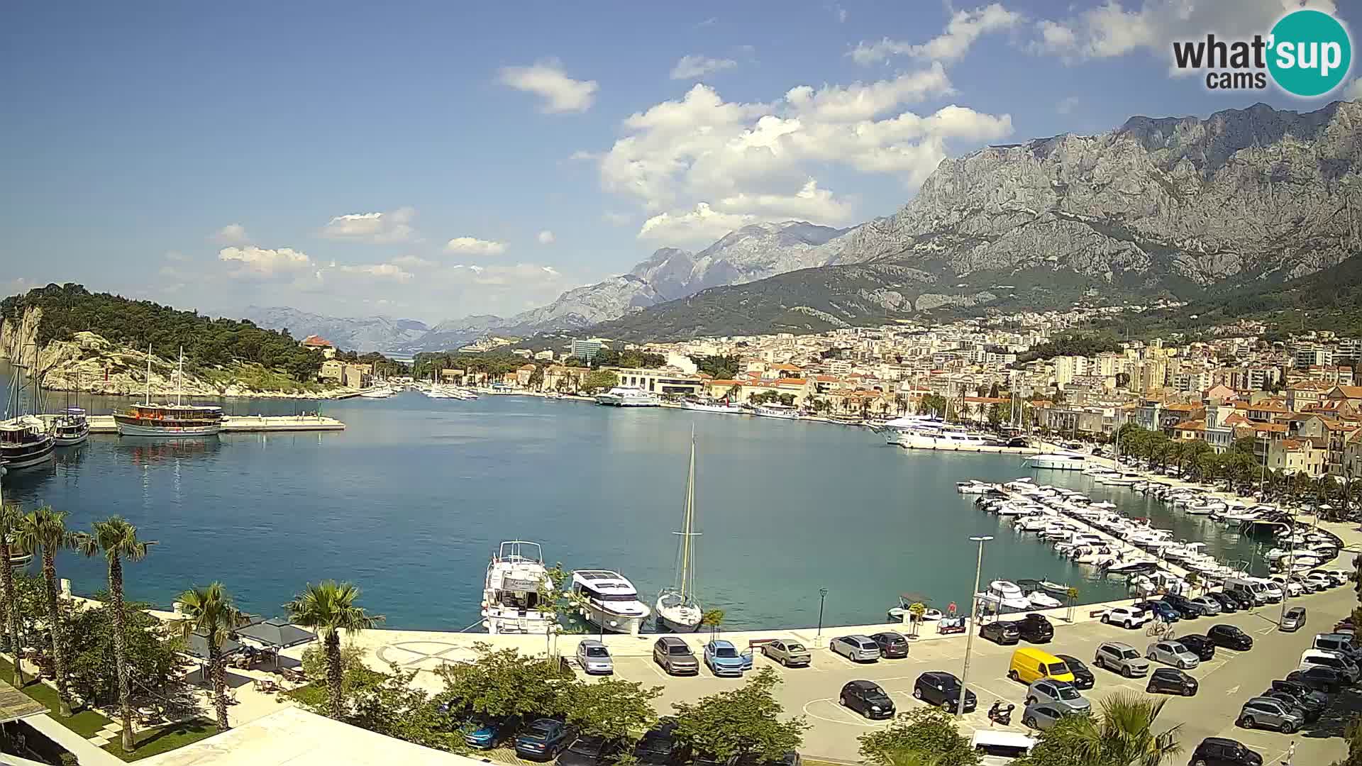Webcam Makarska promenade de bord de mer