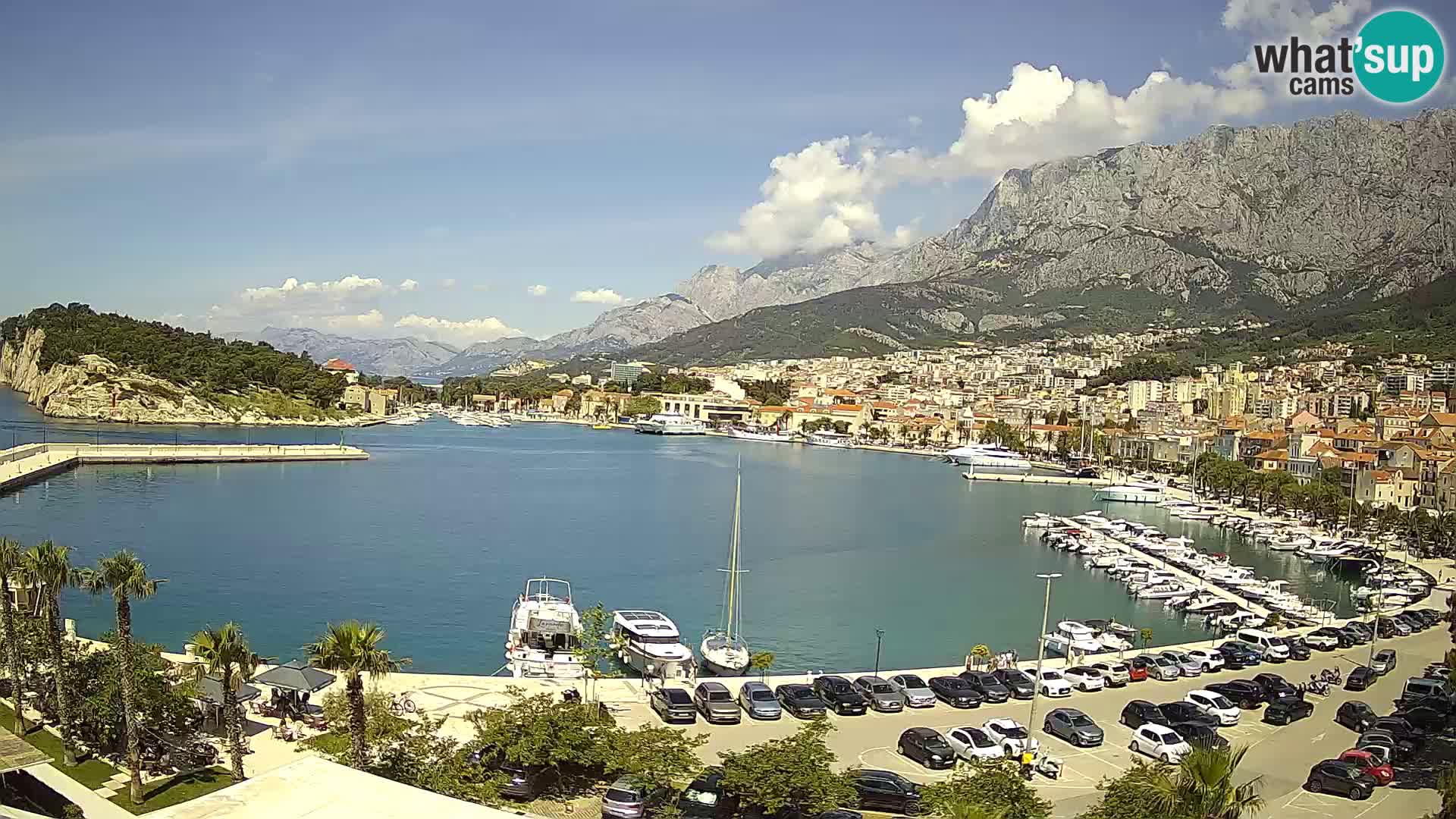 Webcam Makarska promenade de bord de mer