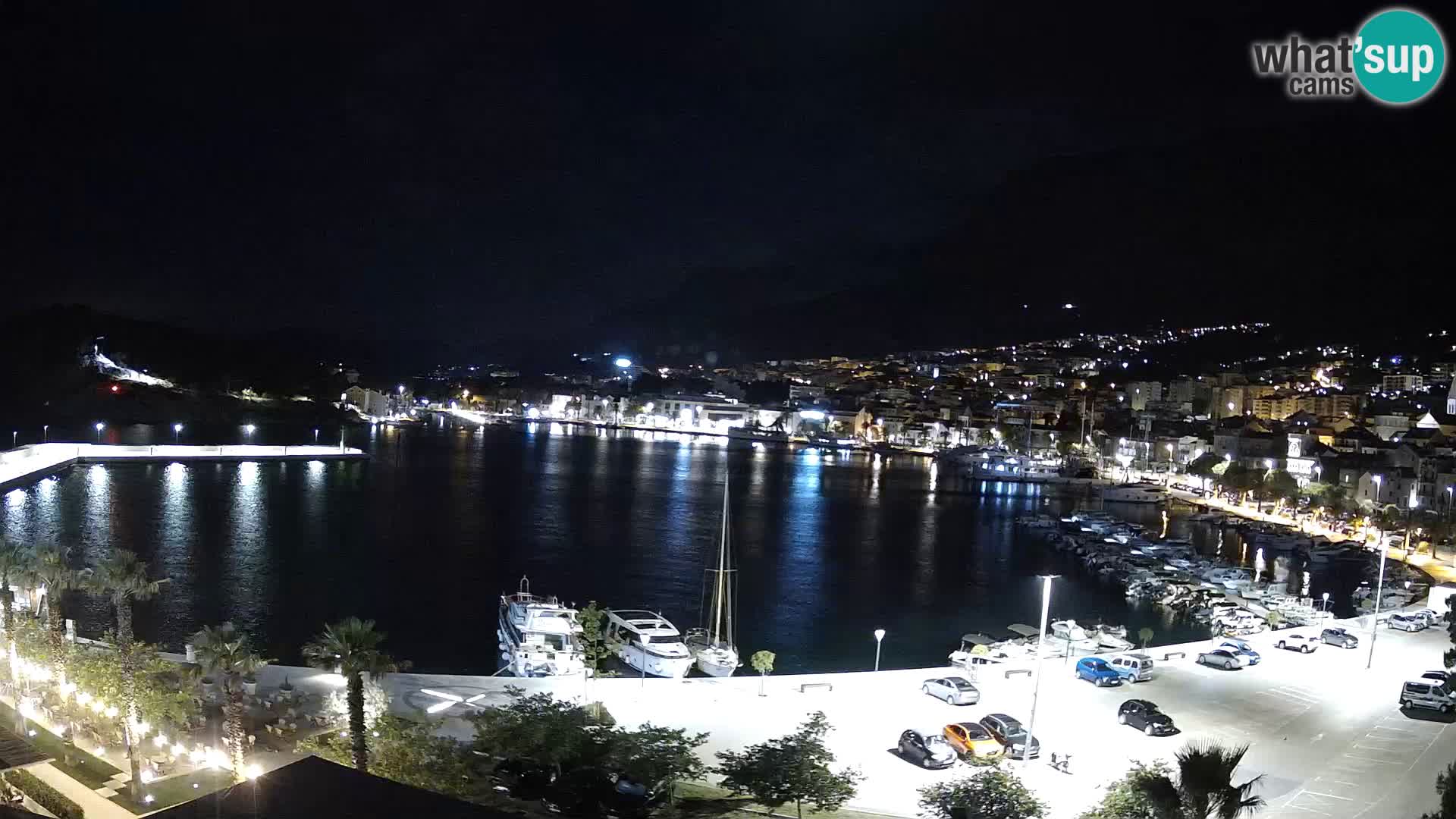 Webcam Makarska promenade de bord de mer