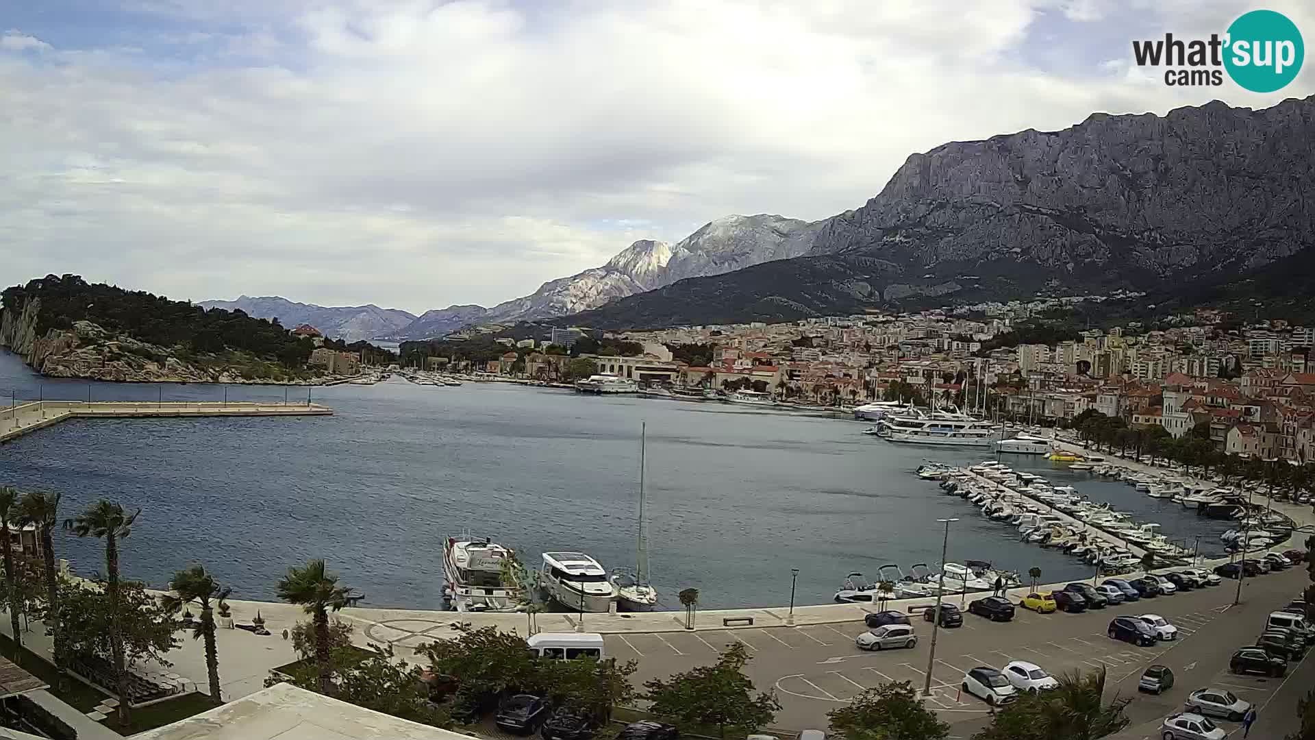 Webcam Makarska promenade de bord de mer