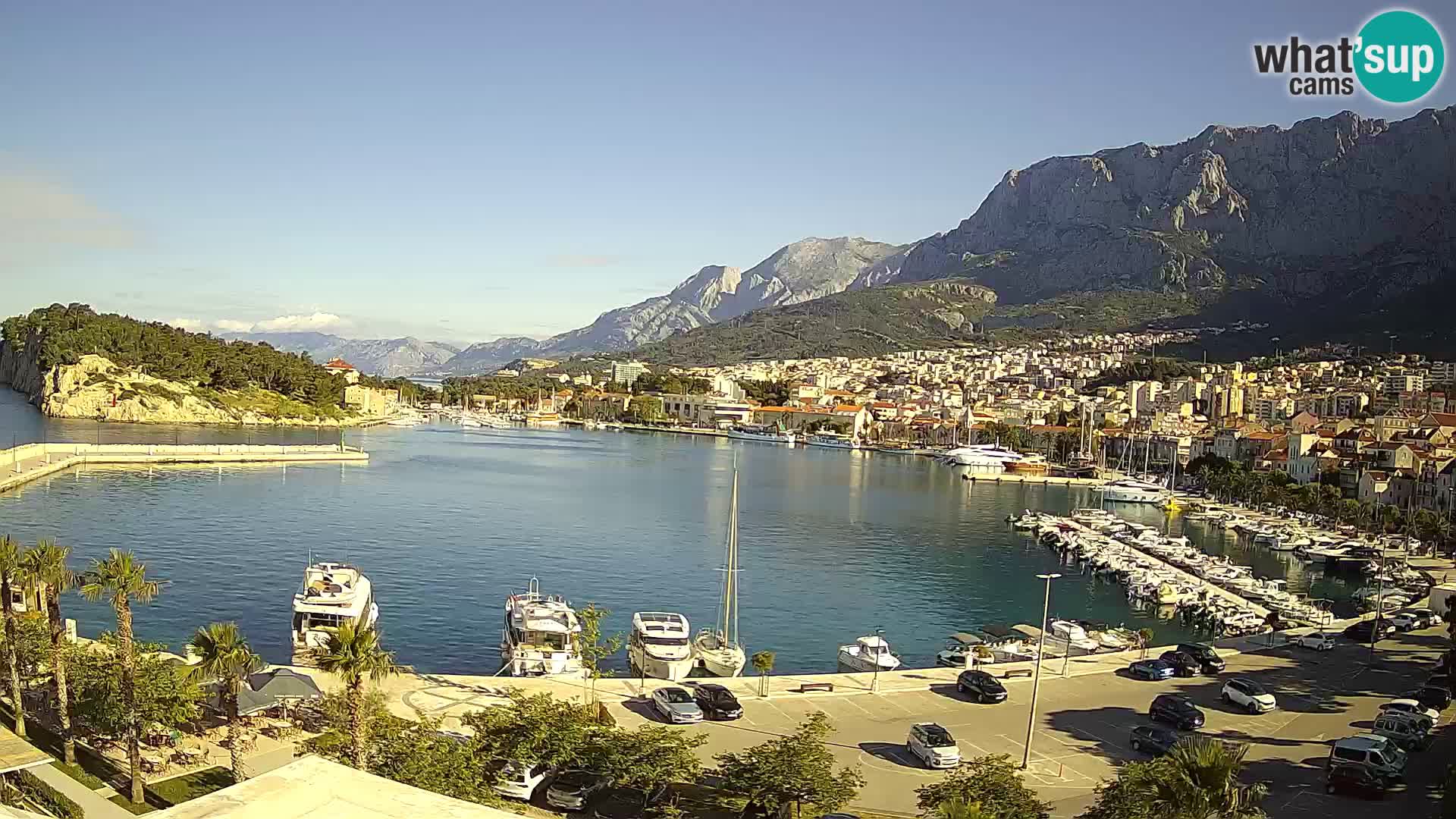 Webcam Makarska promenade de bord de mer