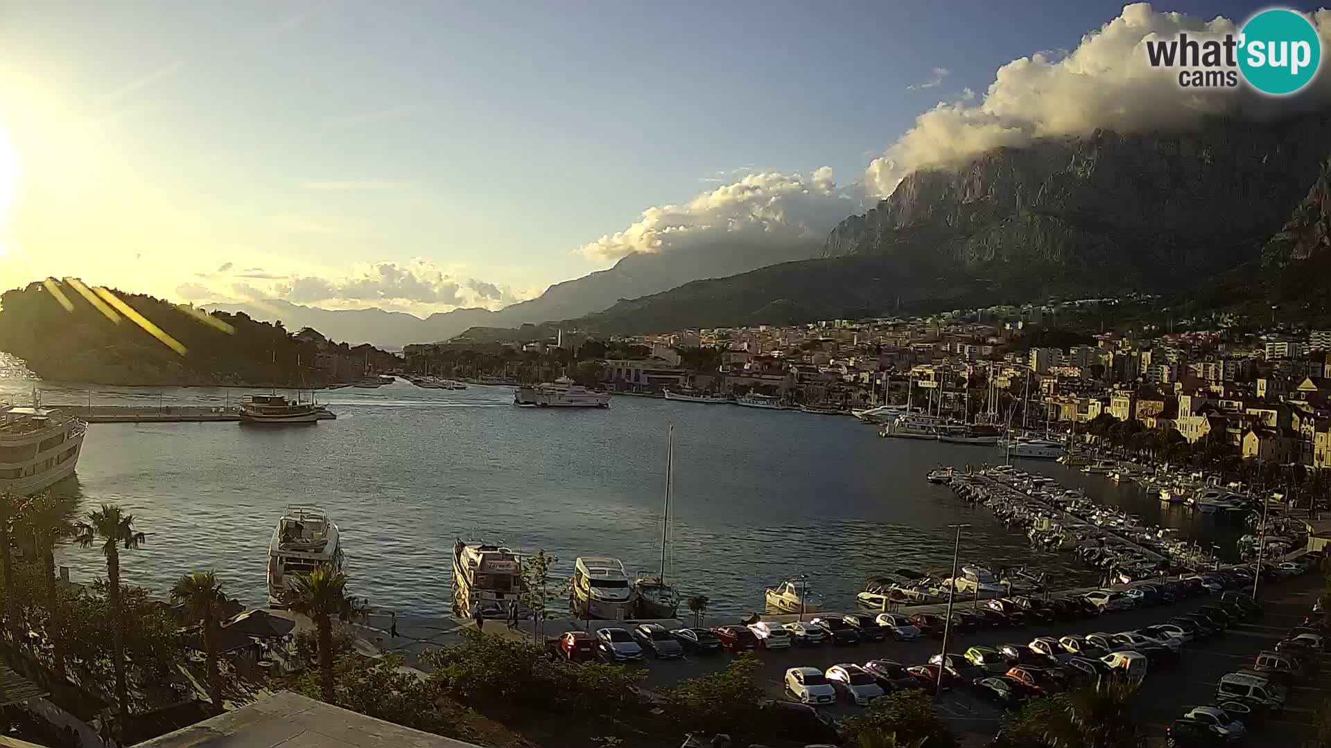 Webcam Makarska promenade de bord de mer