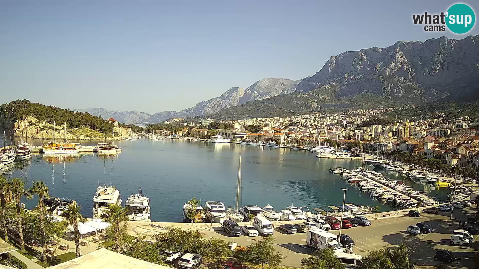 Webcam Makarska promenade de bord de mer