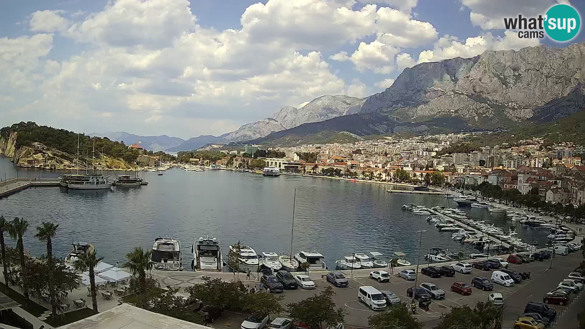 Webcam Makarska promenade de bord de mer