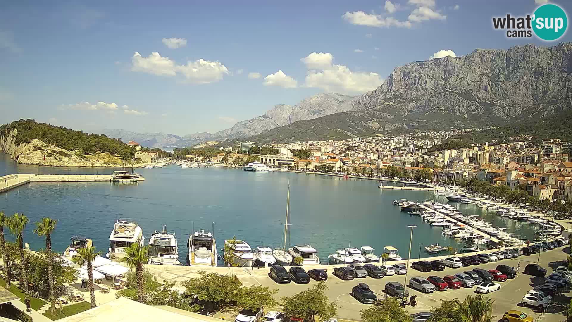 Webcam Makarska promenade de bord de mer
