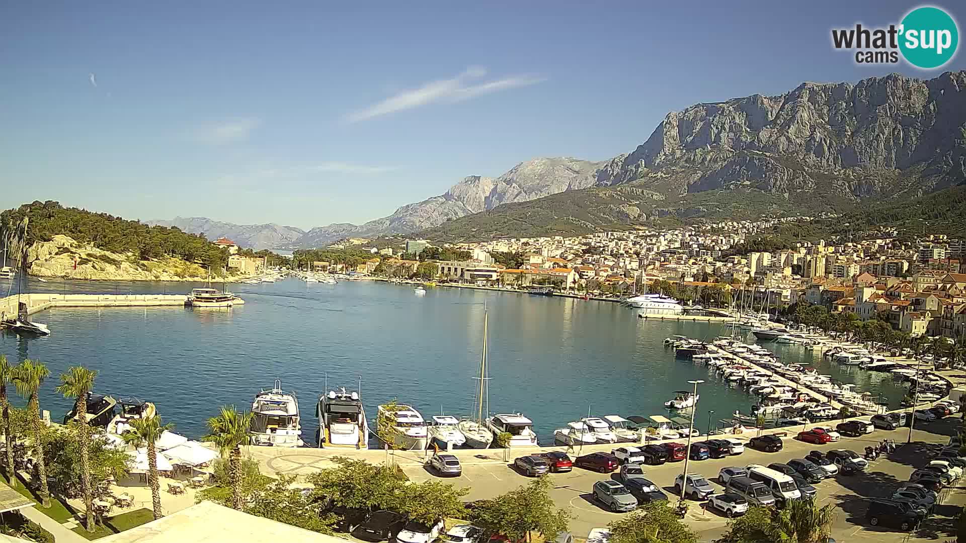 Webcam Makarska promenade de bord de mer