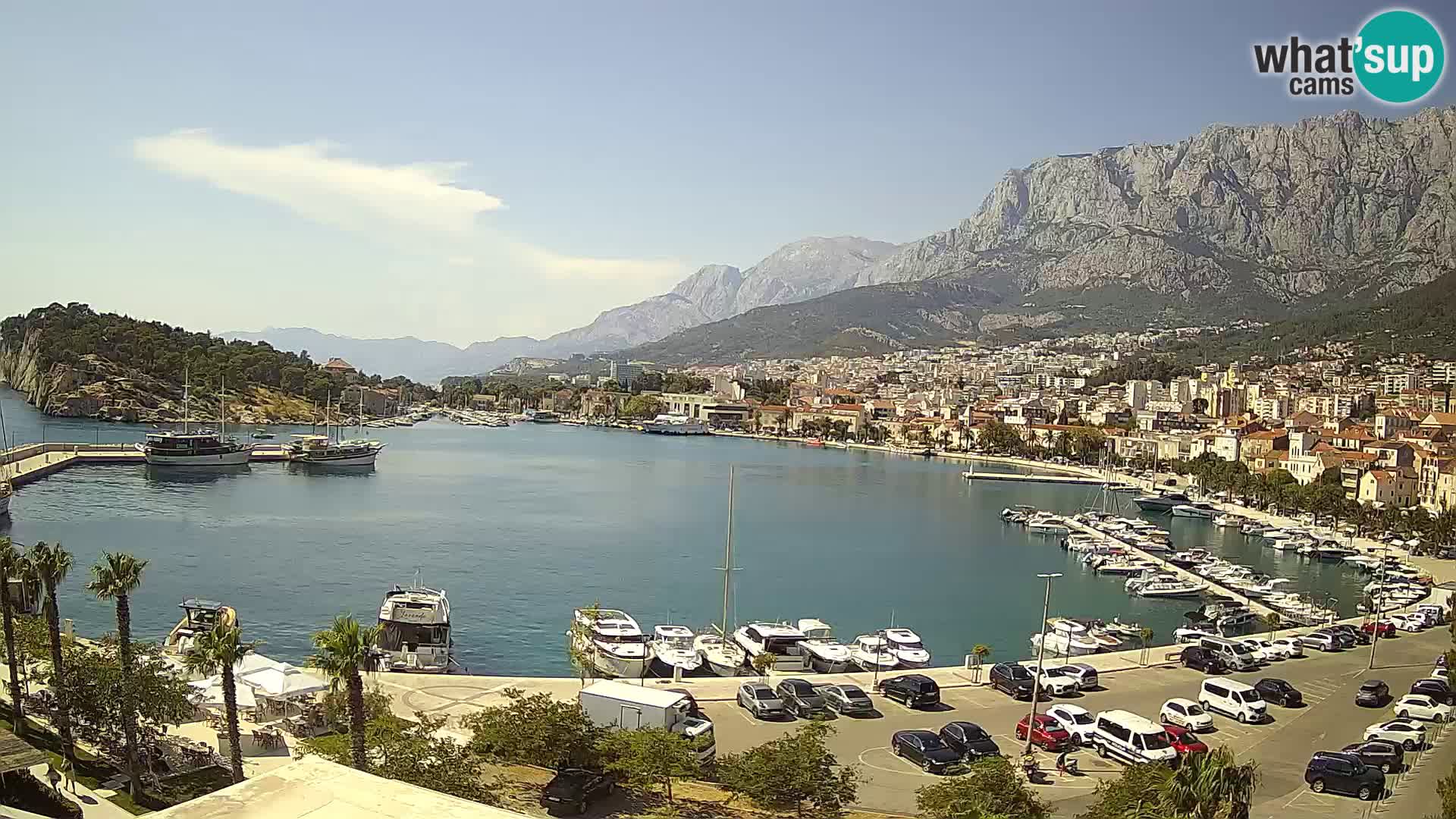 Webcam Makarska promenade de bord de mer