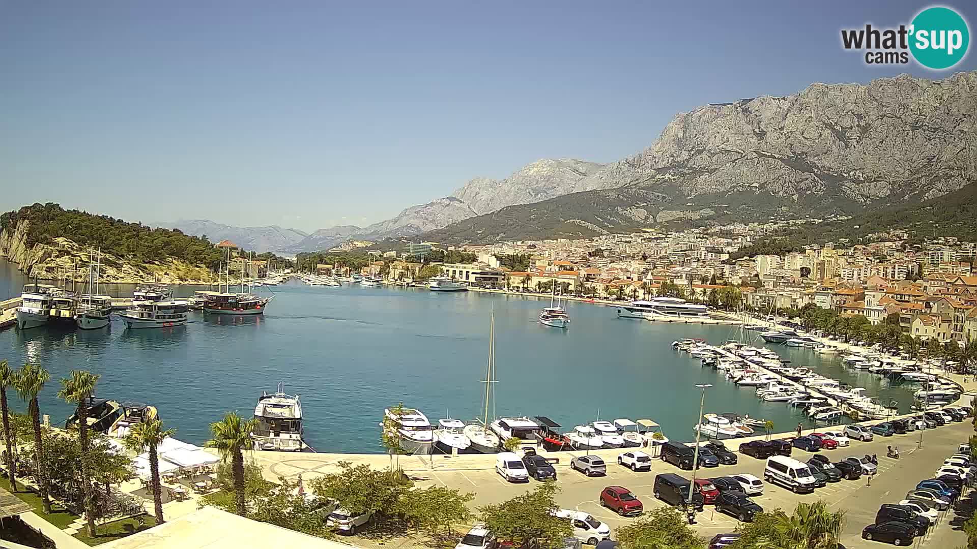 Webcam Makarska promenade de bord de mer