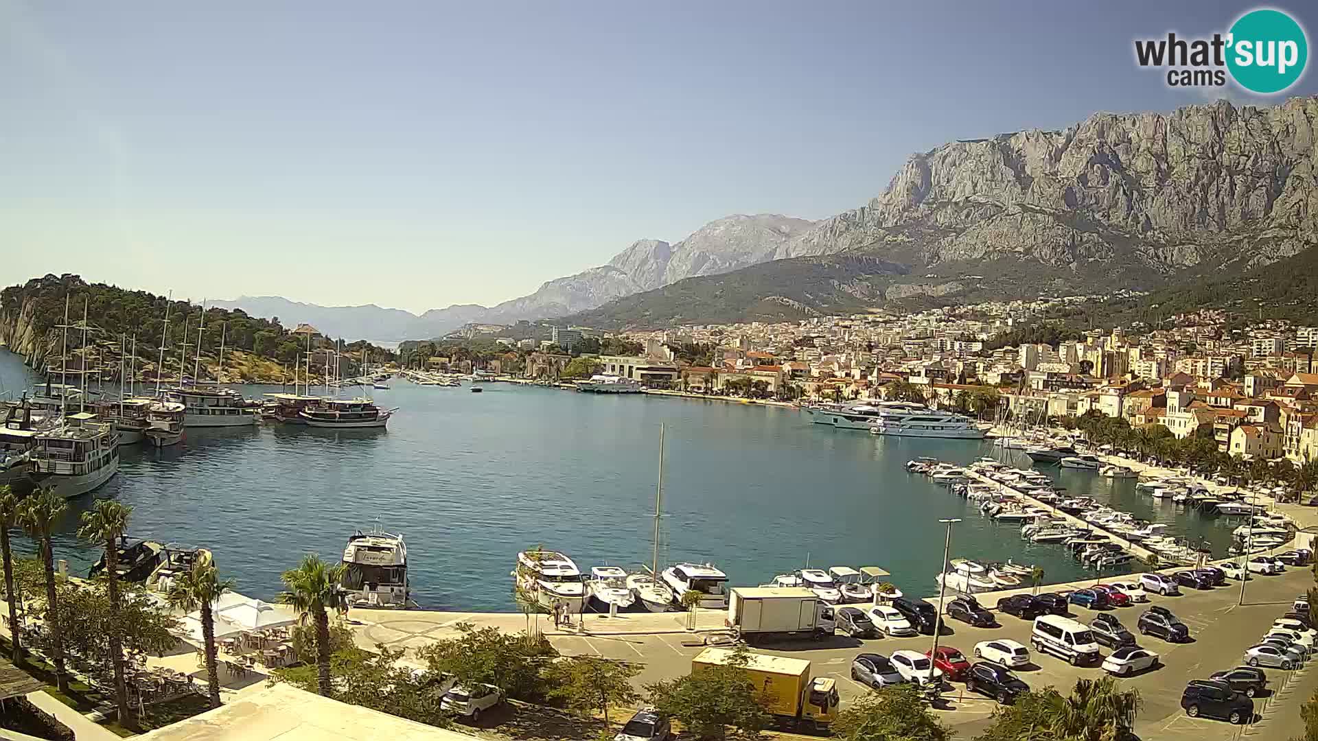 Webcam Makarska promenade de bord de mer