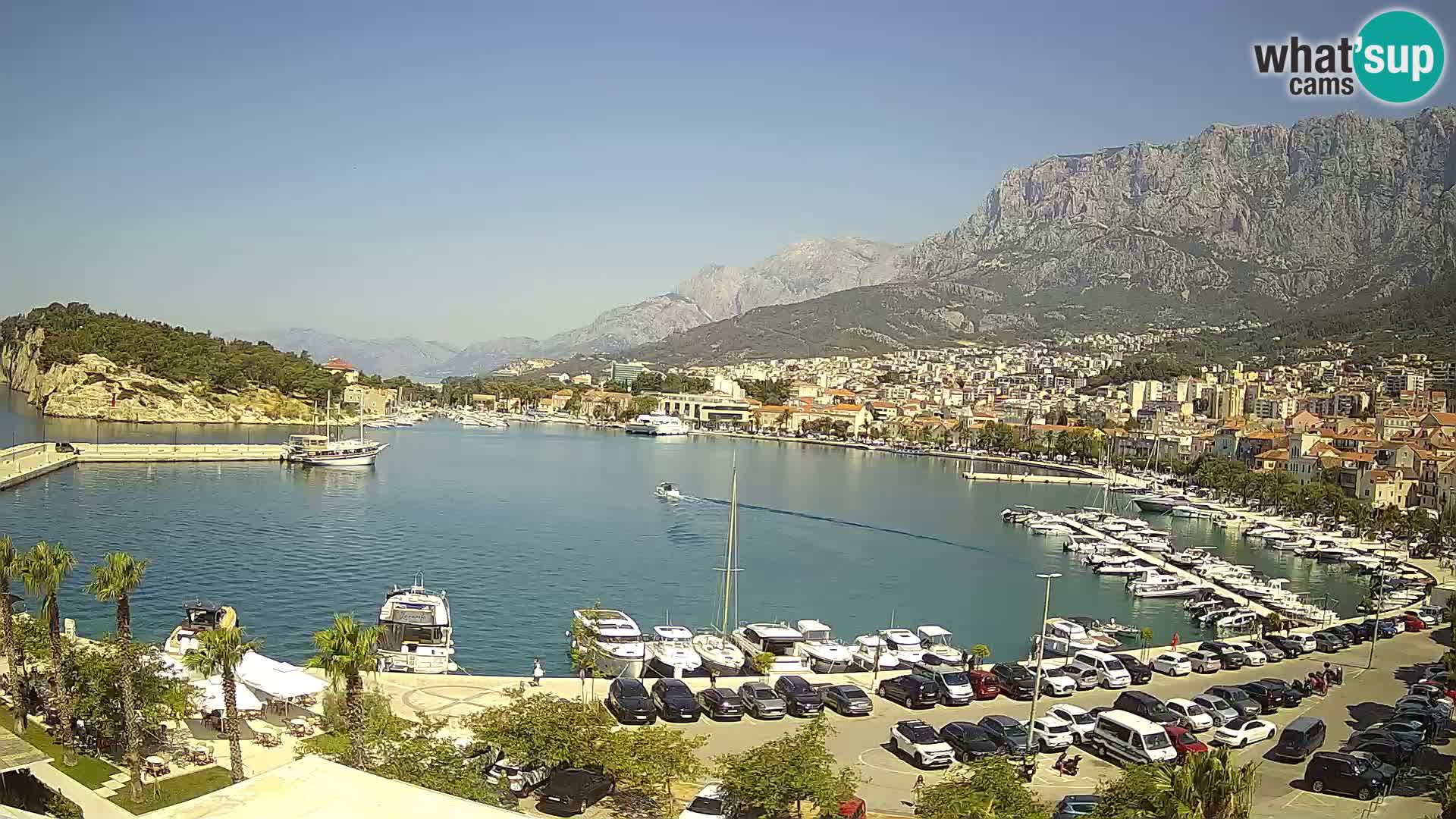 Webcam Makarska promenade de bord de mer