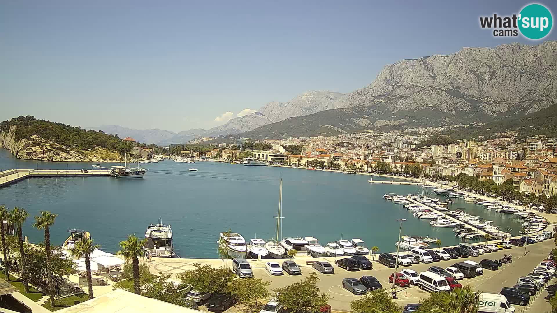 Webcam Makarska promenade de bord de mer
