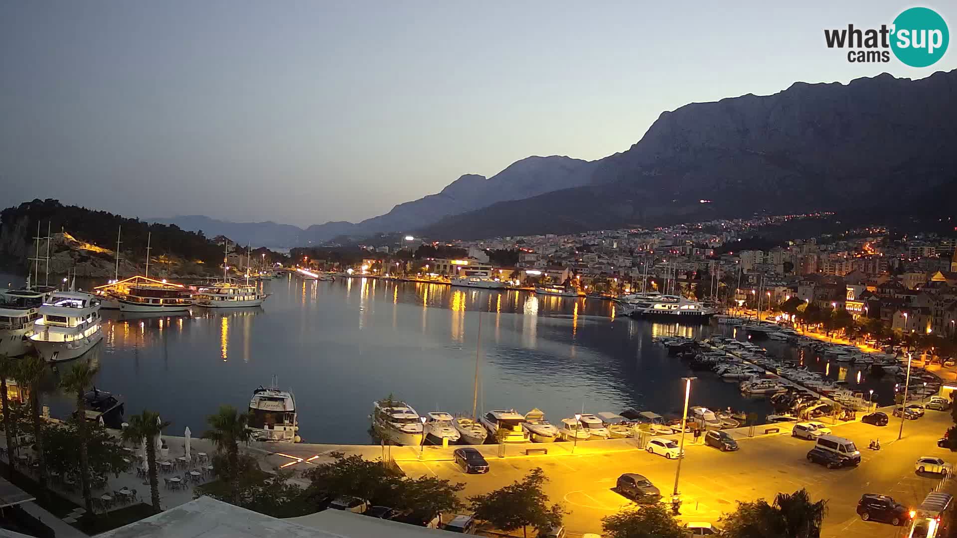 Webcam Makarska promenade de bord de mer