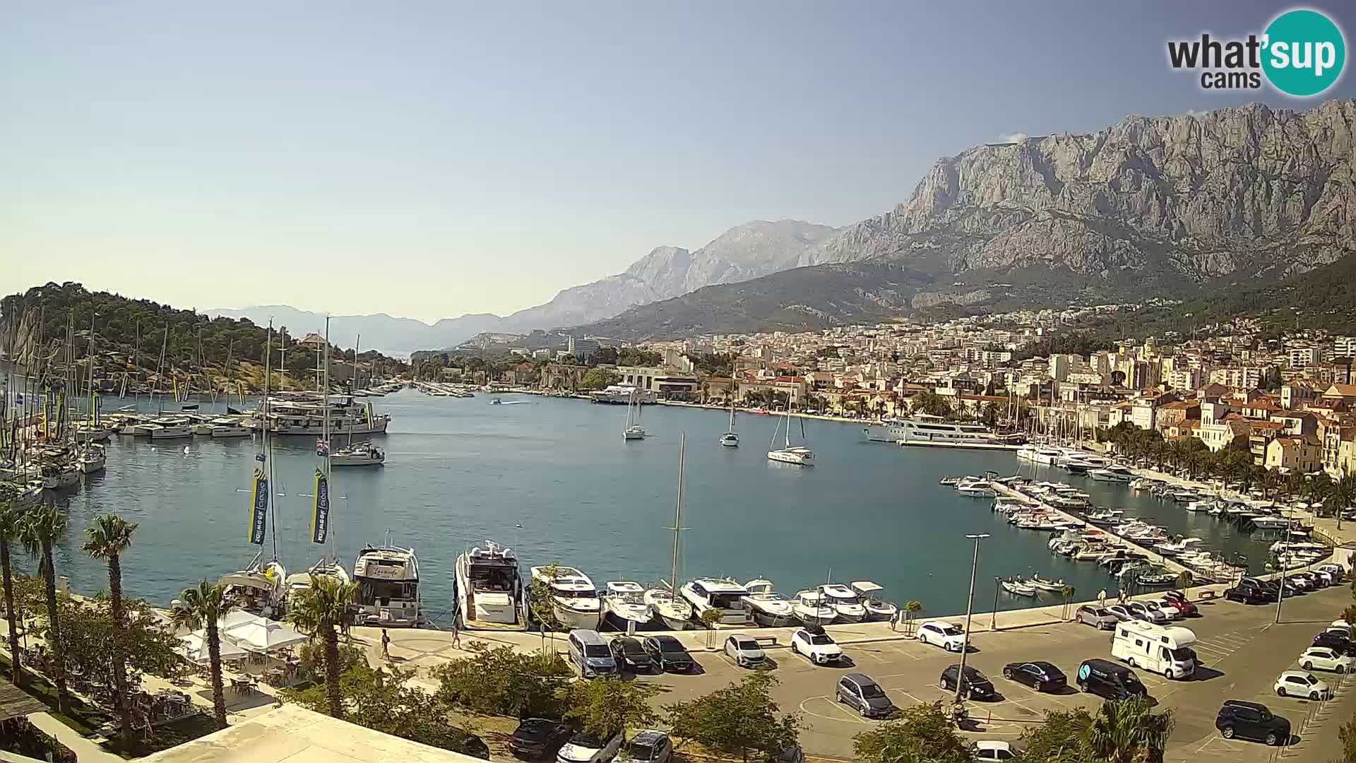 Webcam Makarska promenade de bord de mer