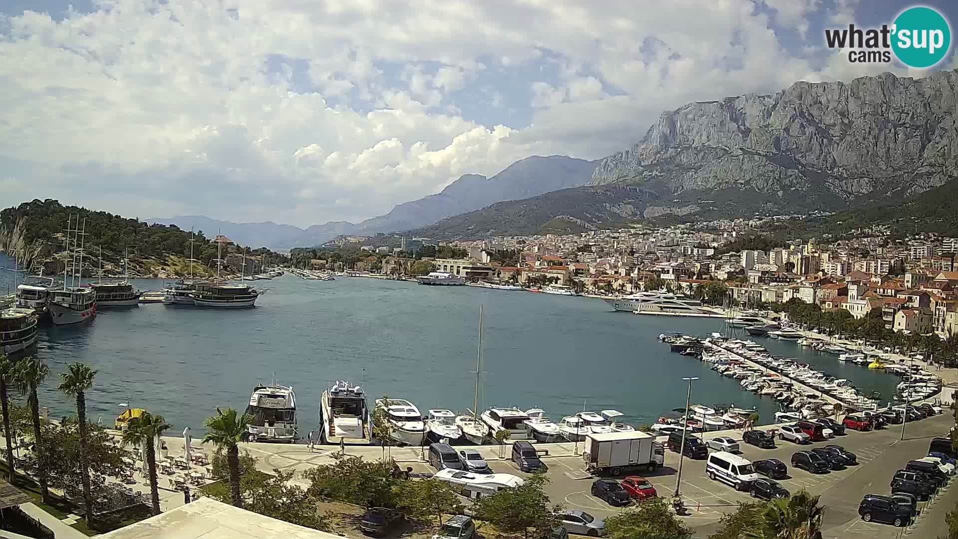 Webcam Makarska promenade de bord de mer