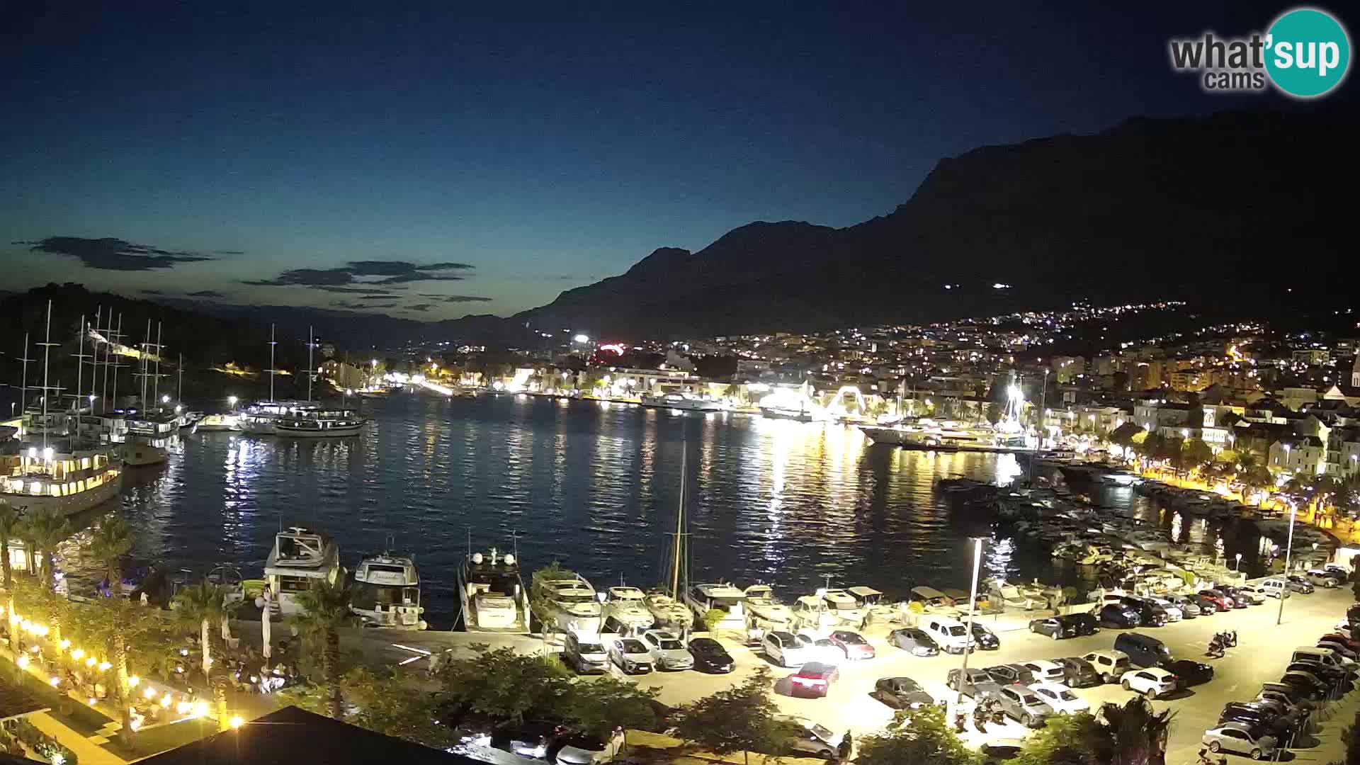 Webcam Makarska promenade de bord de mer