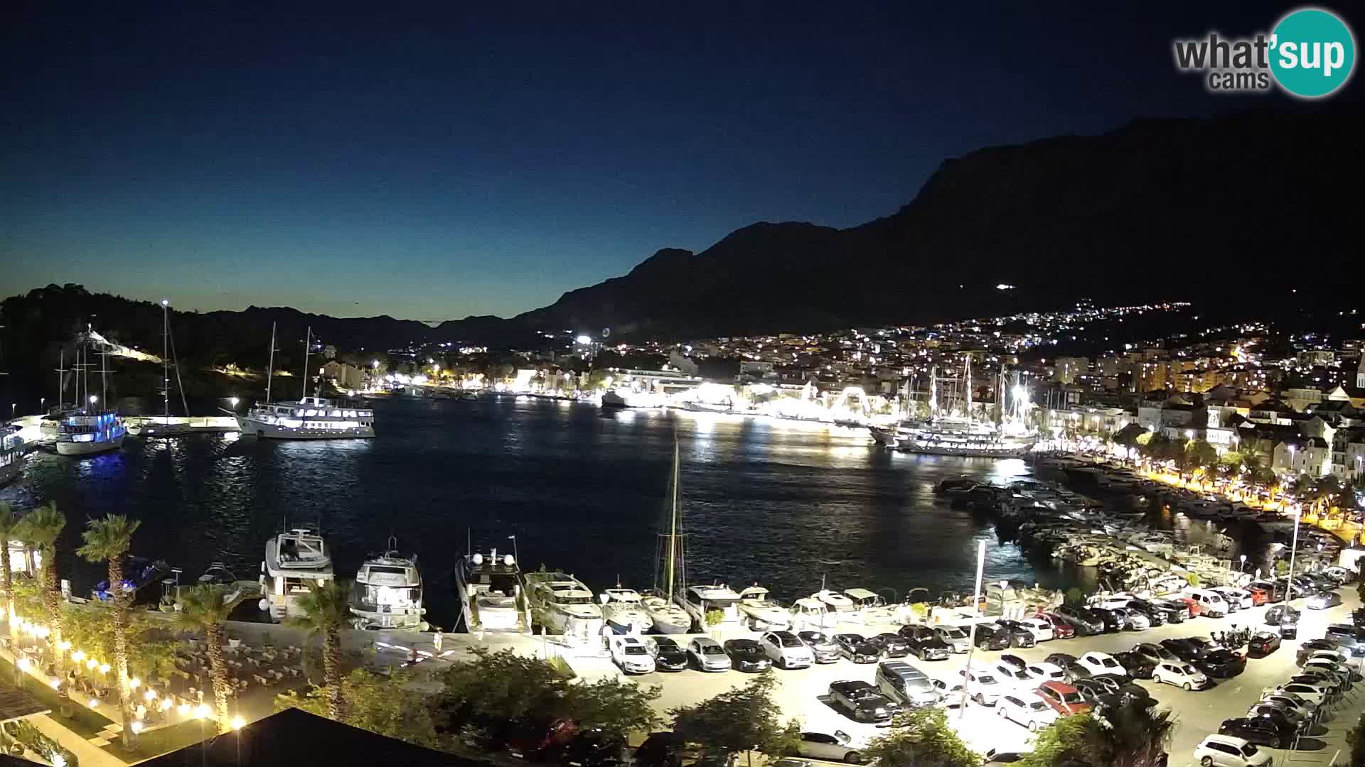 Webcam Makarska promenade de bord de mer