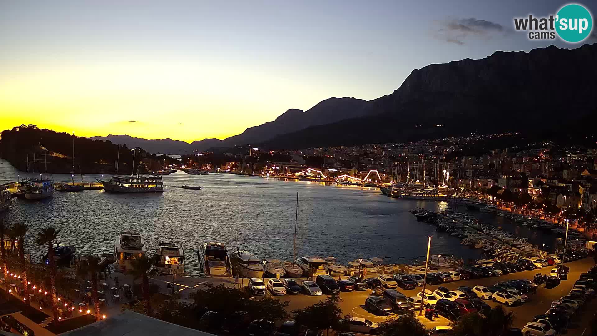 Webcam Makarska promenade de bord de mer